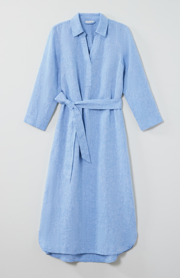 Women's Easy Linen Maxi Dress (Blue Sparrow/White) (Size: M) | J.Jill Women's Easy Linen Maxi Dress (Blue Sparrow/White) (Size: M) | J.Jill