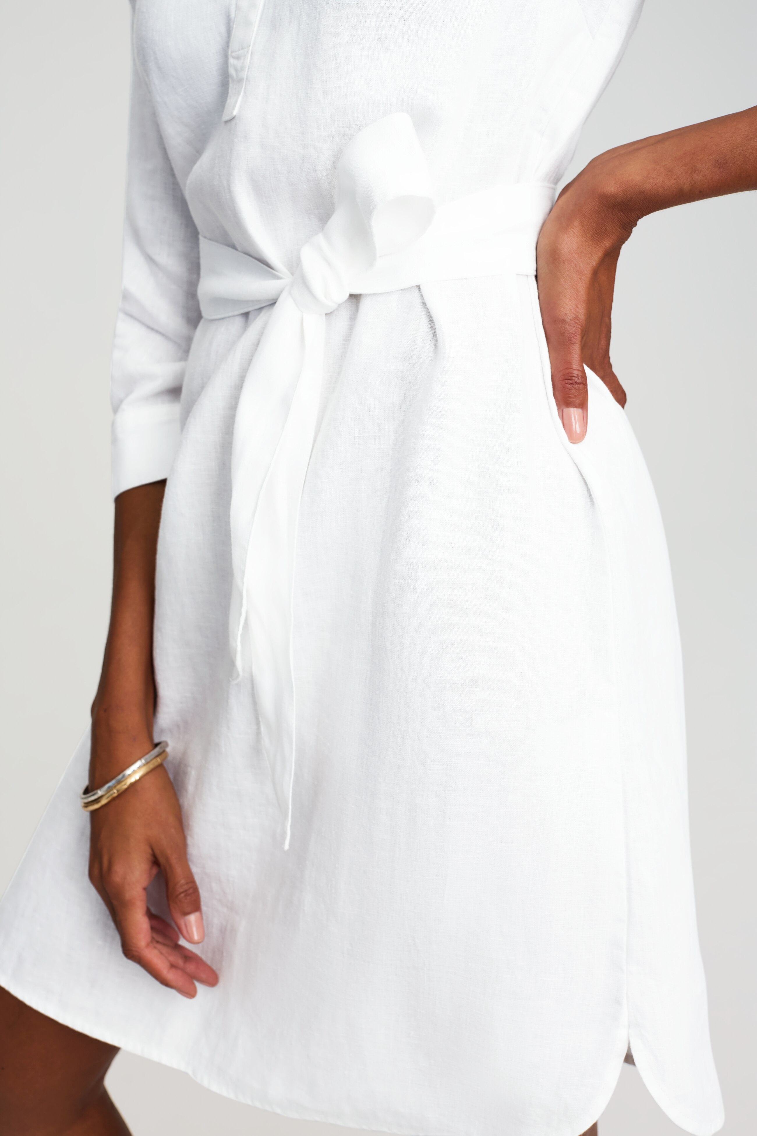 linen a-line dress