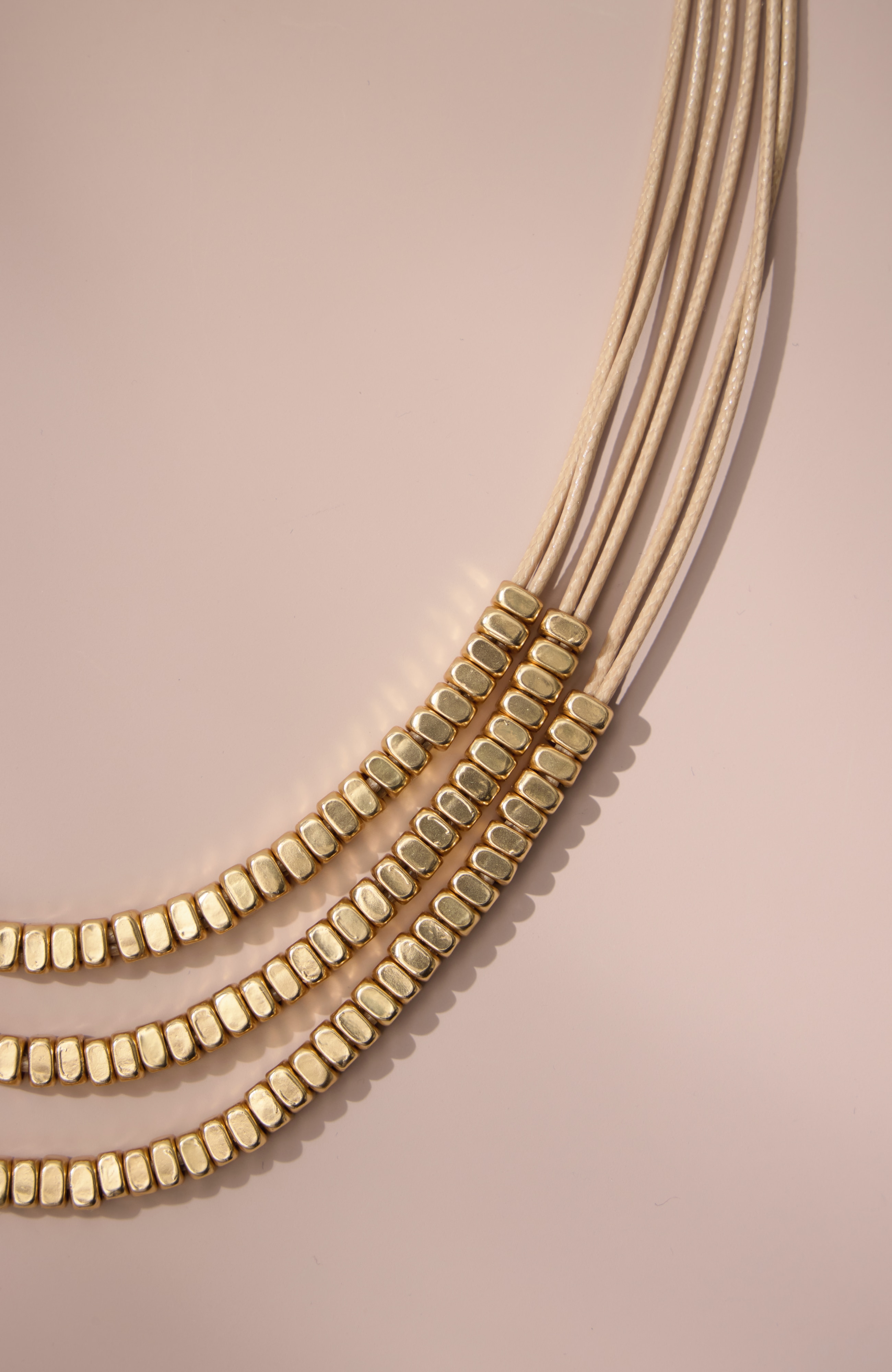 goldtone multistrand necklace