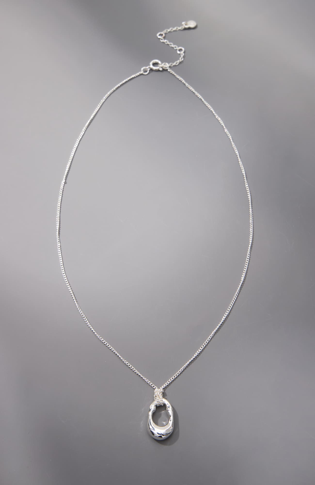 Jjill Sculptural Pendant Necklace In Silver