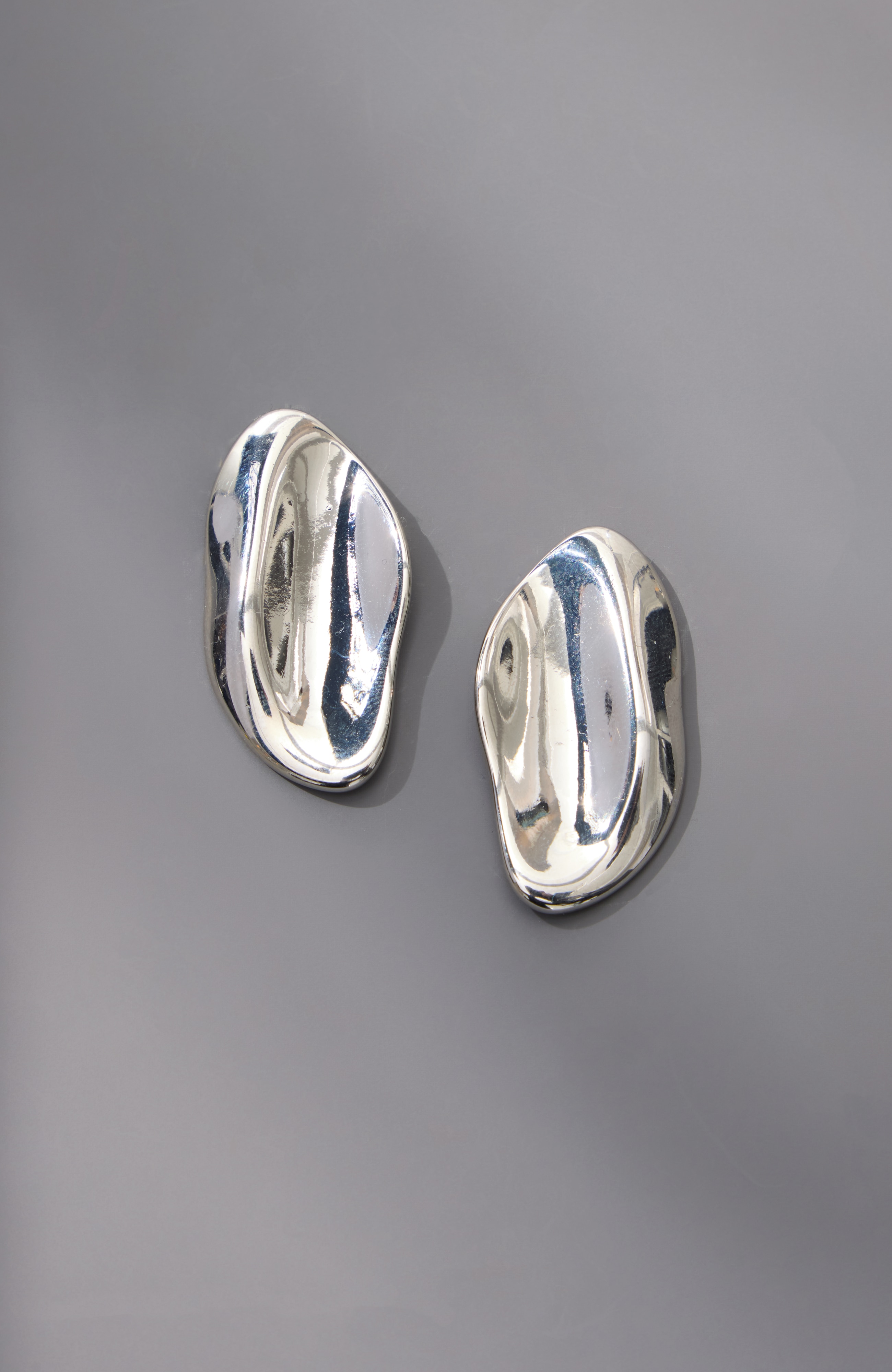 sculptural metal earrings