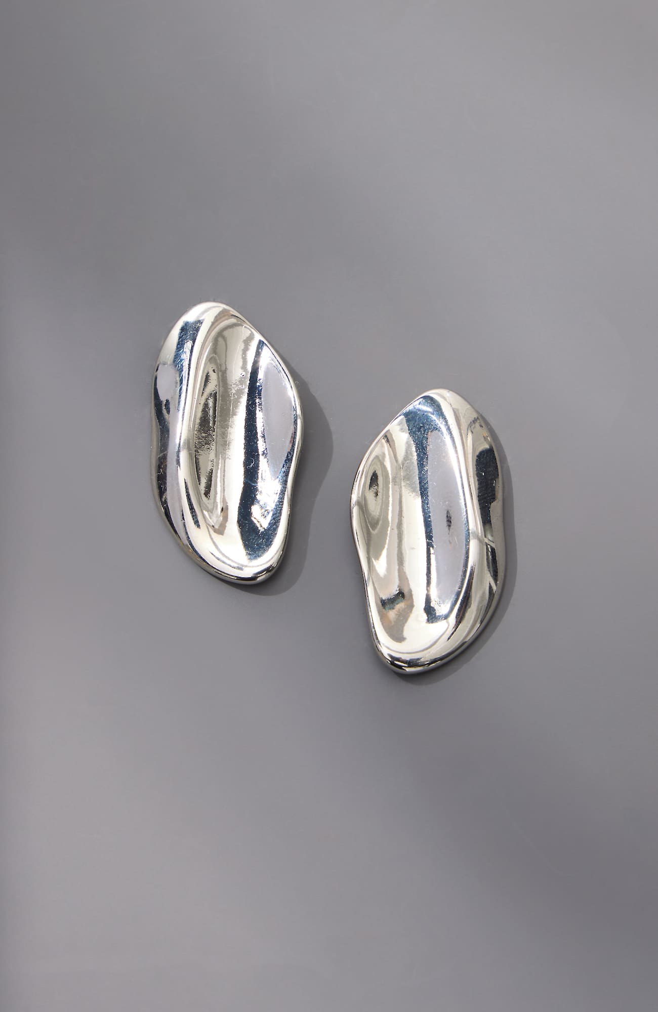 Jjill Sculptural Metal Earrings In Silver