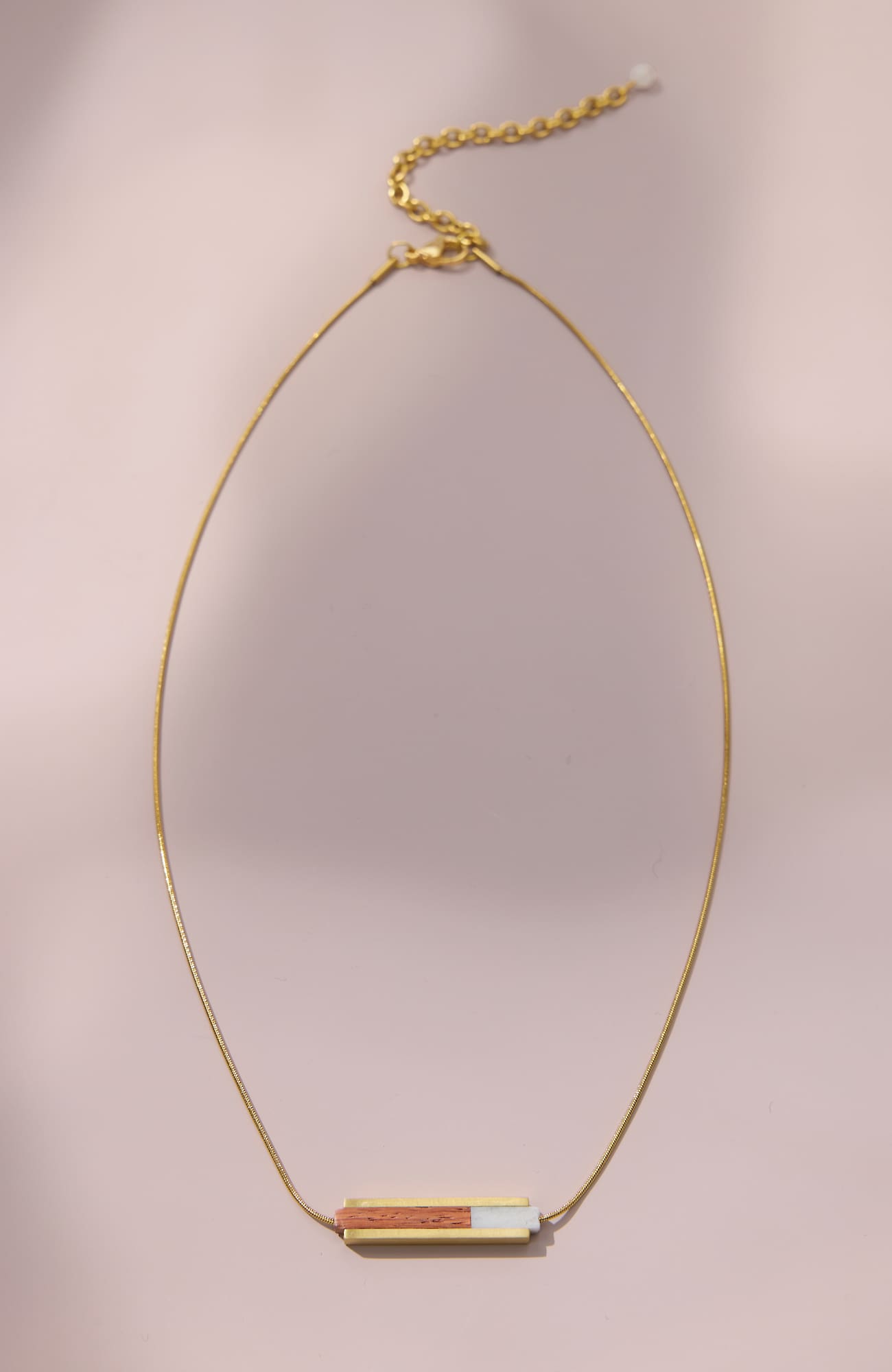 Jjill Marble & Rosewood Bar Necklace In Multi