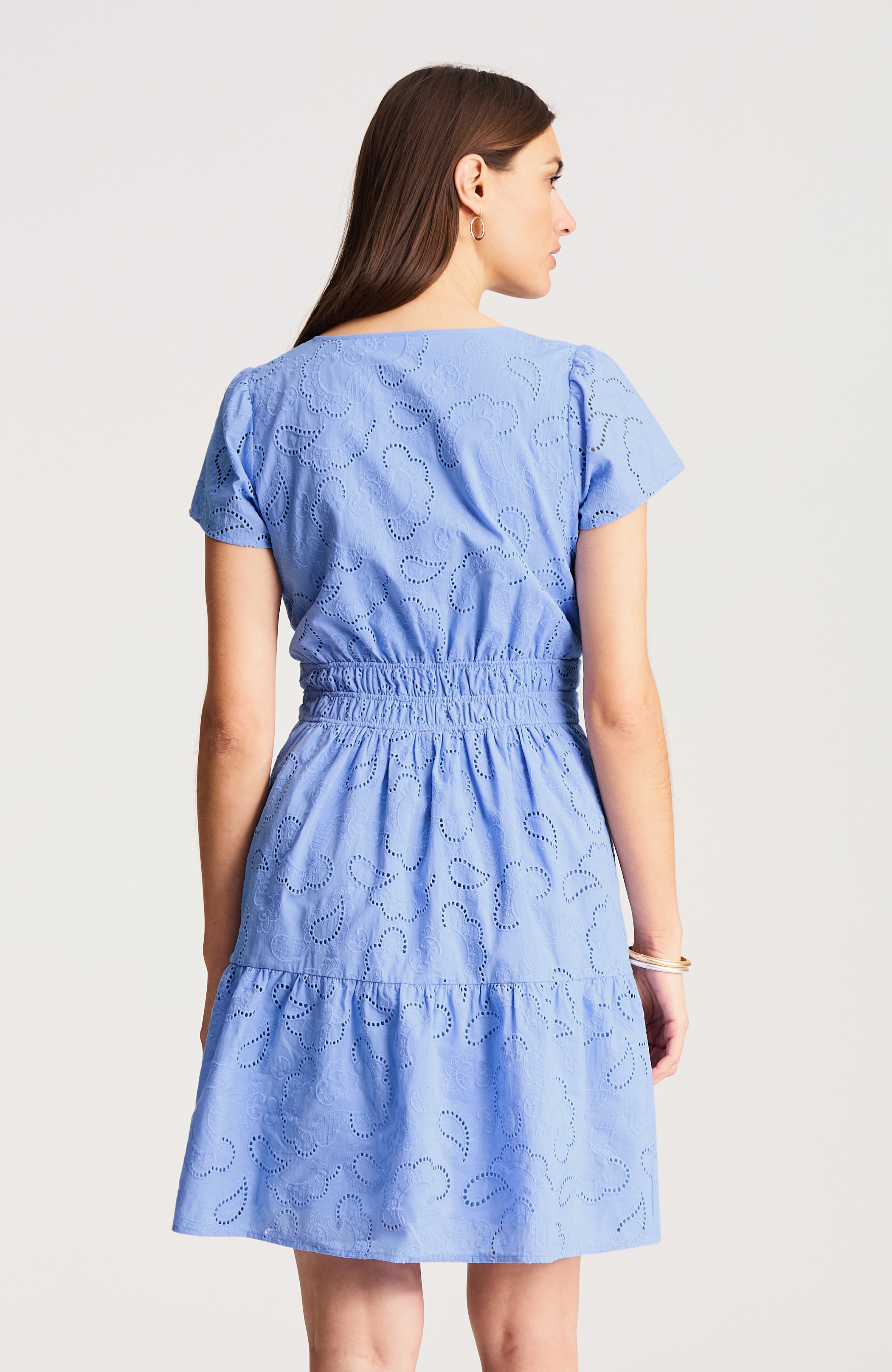 flutter-sleeve eyelet dress