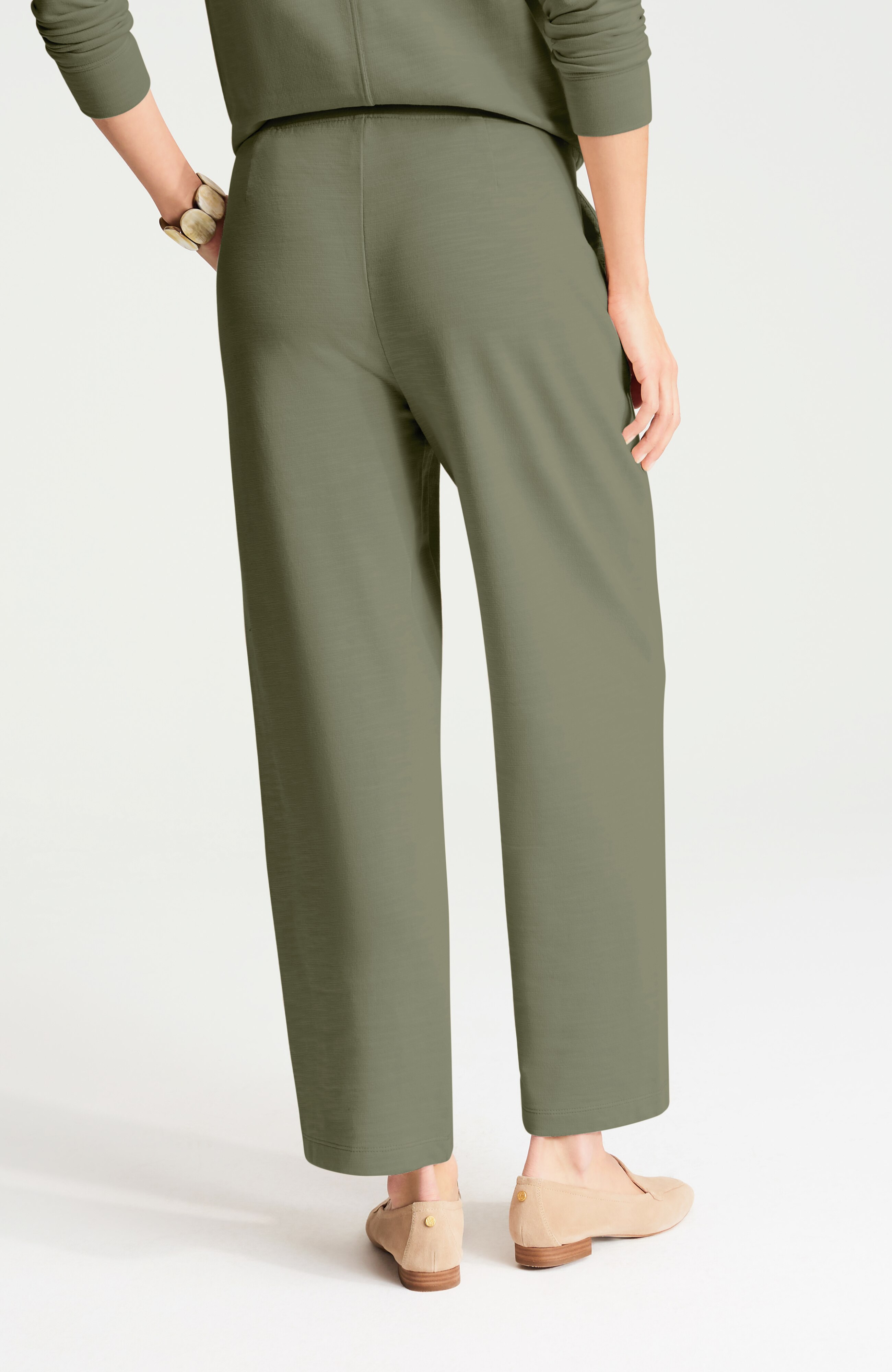 pure jill french terry pull-on pants
