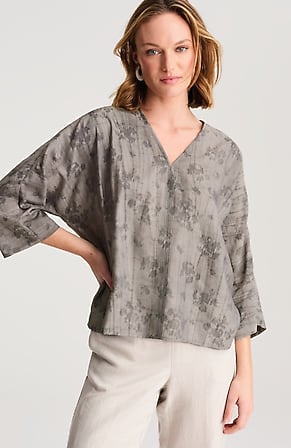 Image for Pure Jill Crinkled Jacquard Top