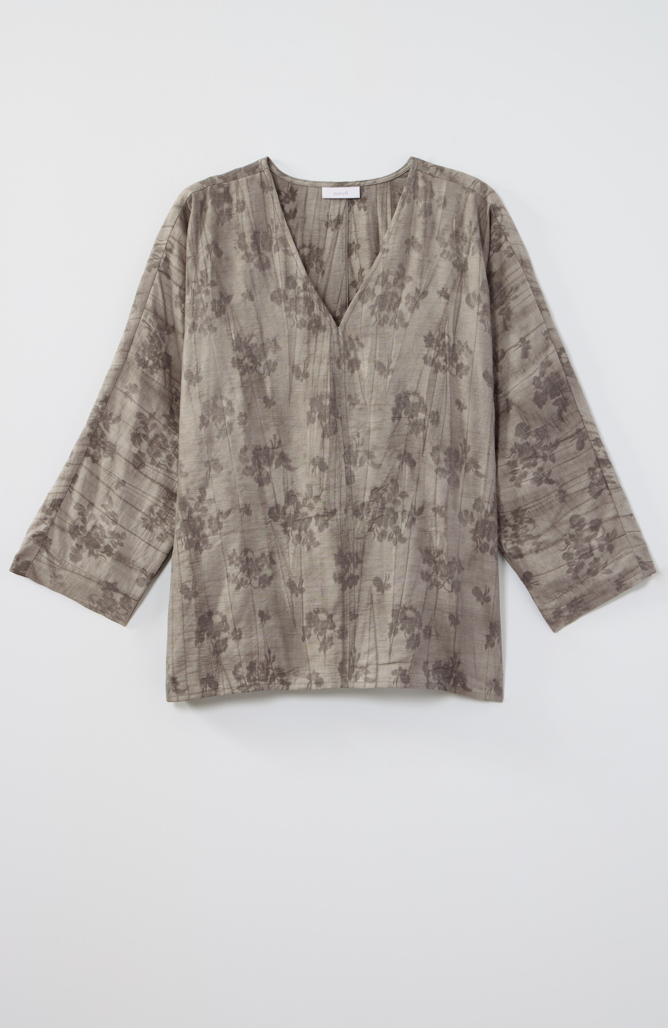 PJ CRINKLED JACQUARD TOP | JJill