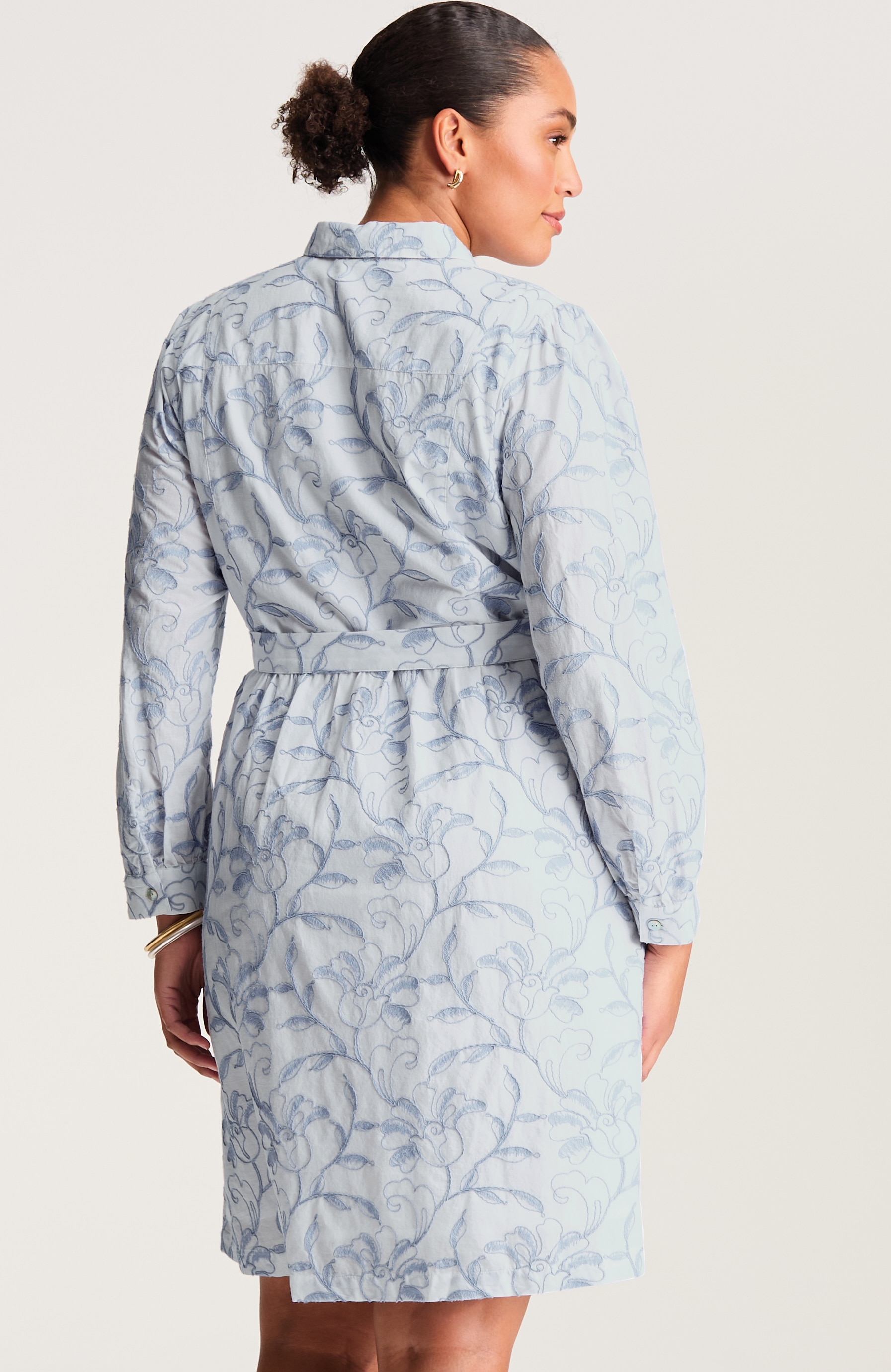 embroidered shirtdress