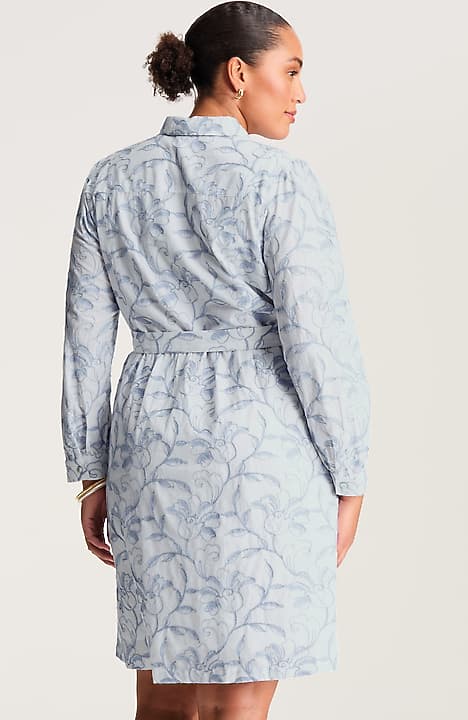j jill embroidered dress Embroidered Dolman-Sleeve Dress