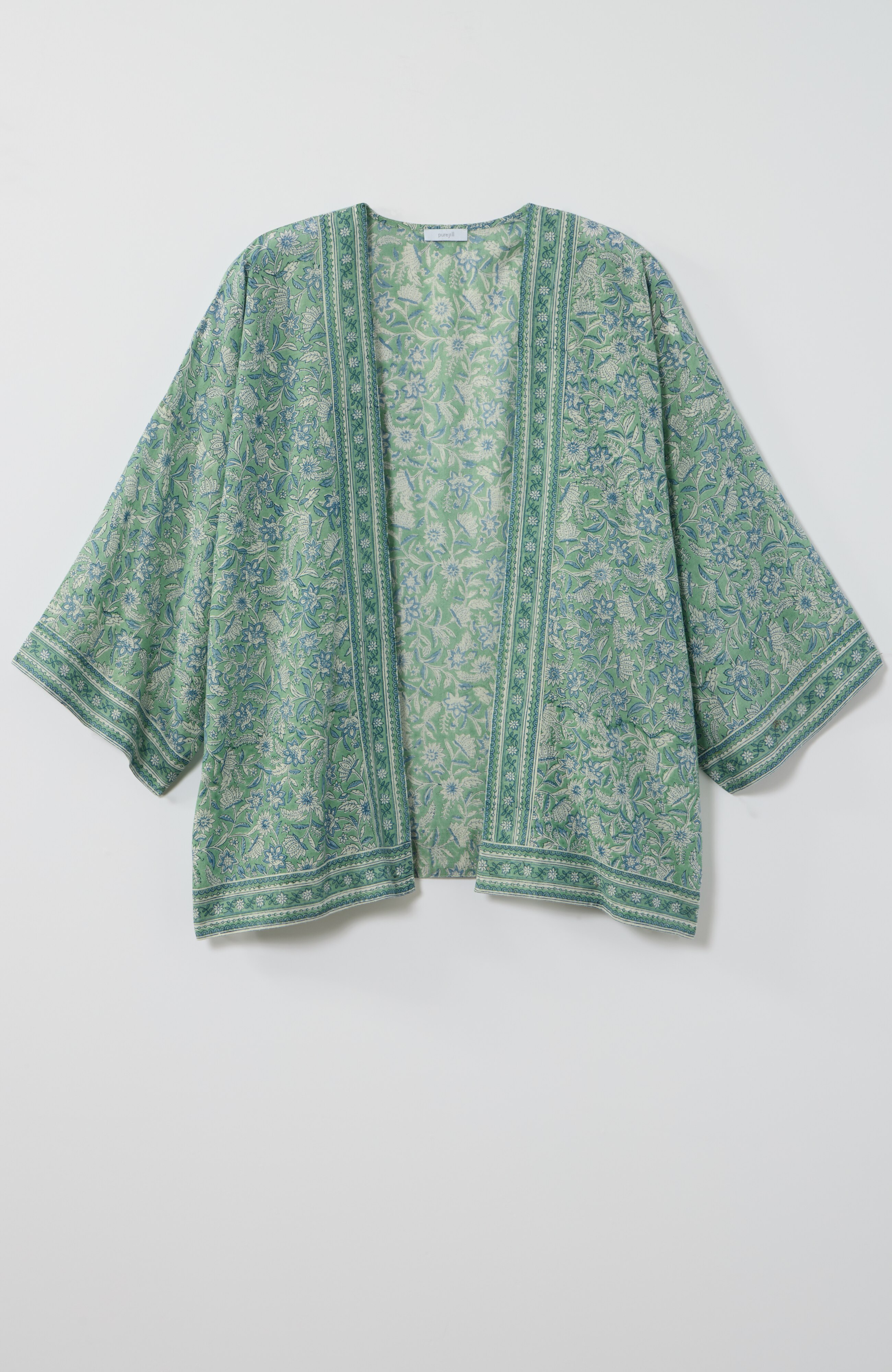 block-printed soft jacket