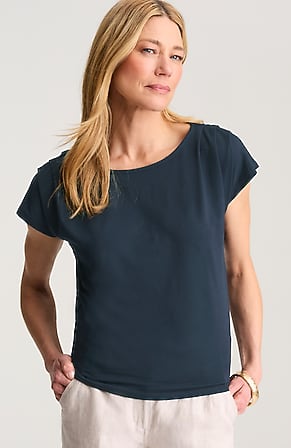 Image for Luxe Supima® Draped Tee