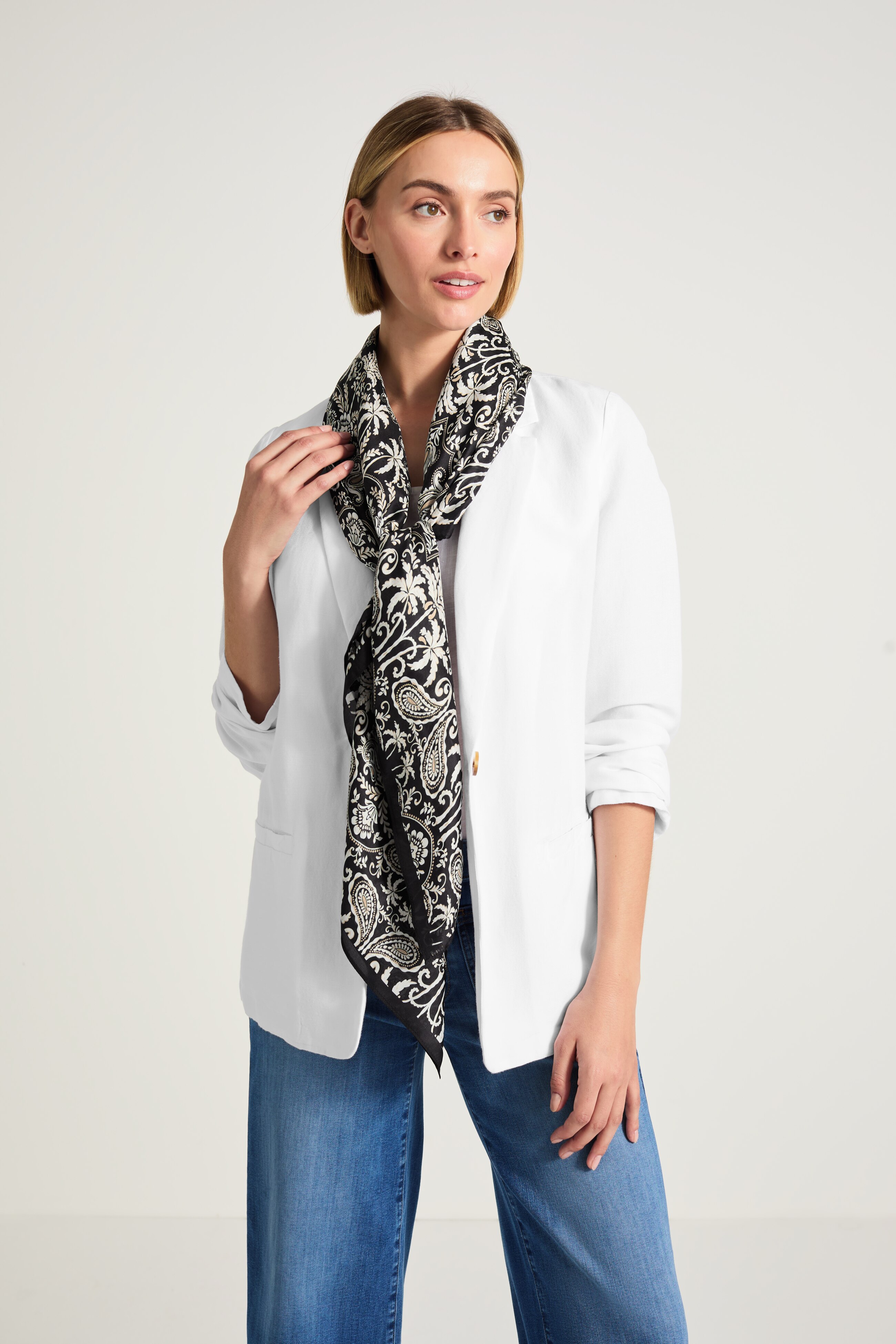 SUMMER SILK SQUARE SCARF | JJill