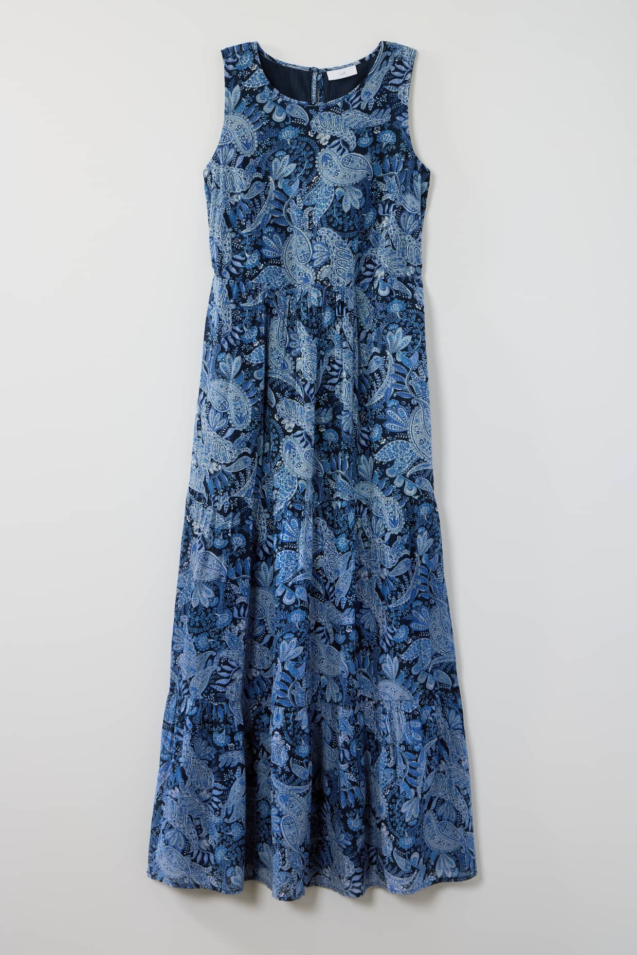 chinese dress ladies J.Jill Pure Jill Blue White 100% Linen Sleeveless Wrap Shift Tunic Dre –  Brie