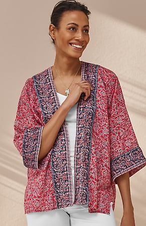 Image for Bordered Jacobean Soft Jacket