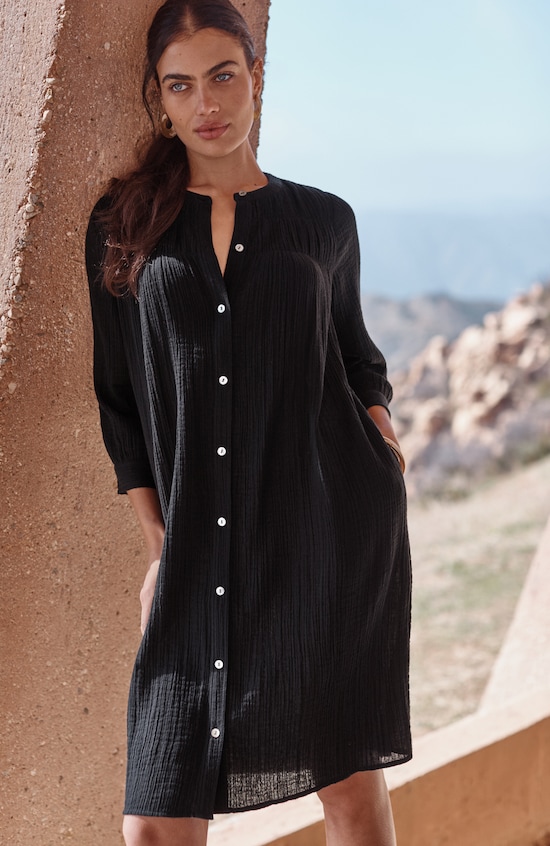 j jill black dress PJ SMOCKED COTTON-GAUZE WK52-ExclusionUS Colorful black tie wedding Size:Dress Size Pants: 30 Unfinished Bottom