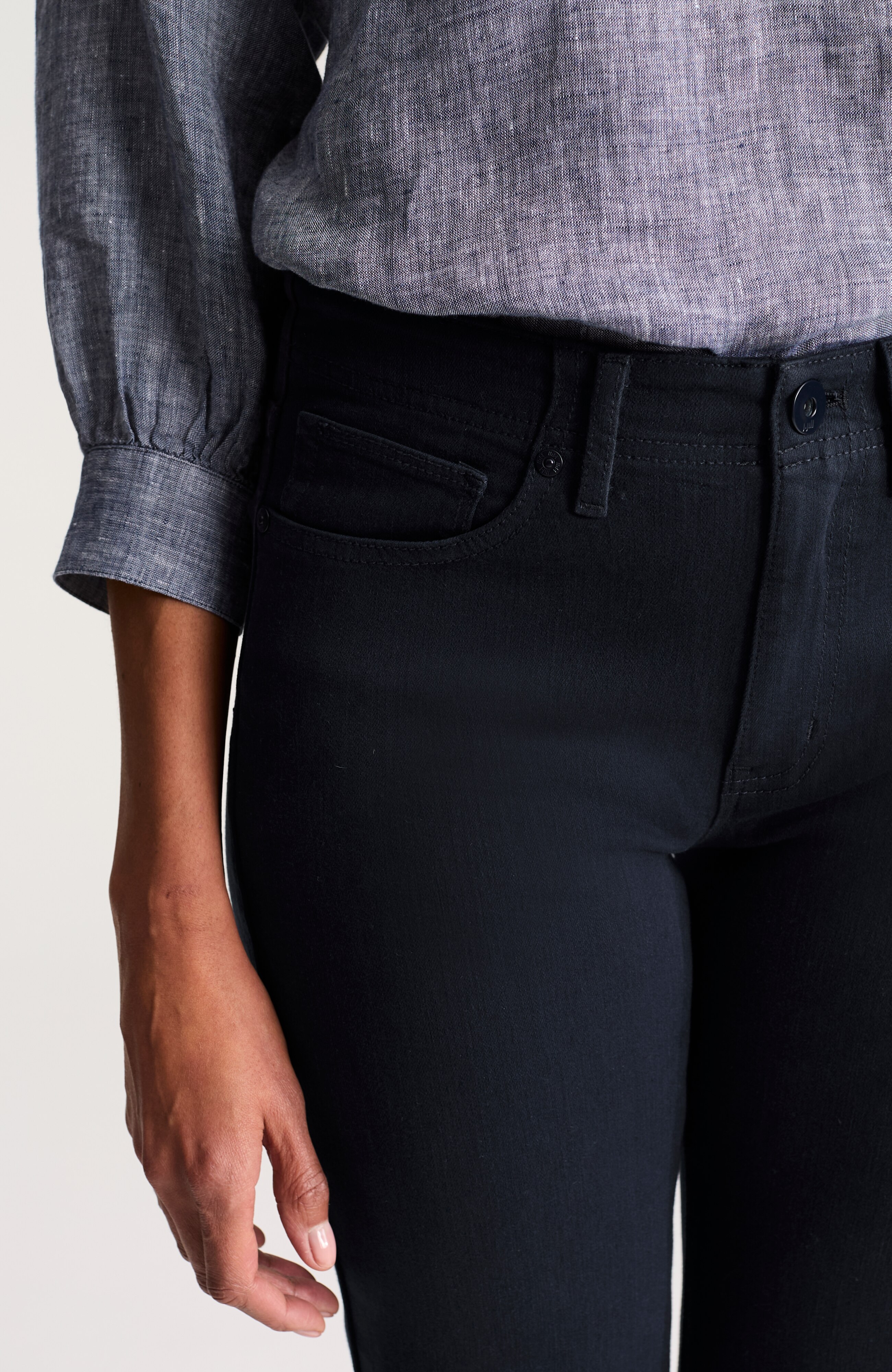 high-rise straight-leg cropped jeans