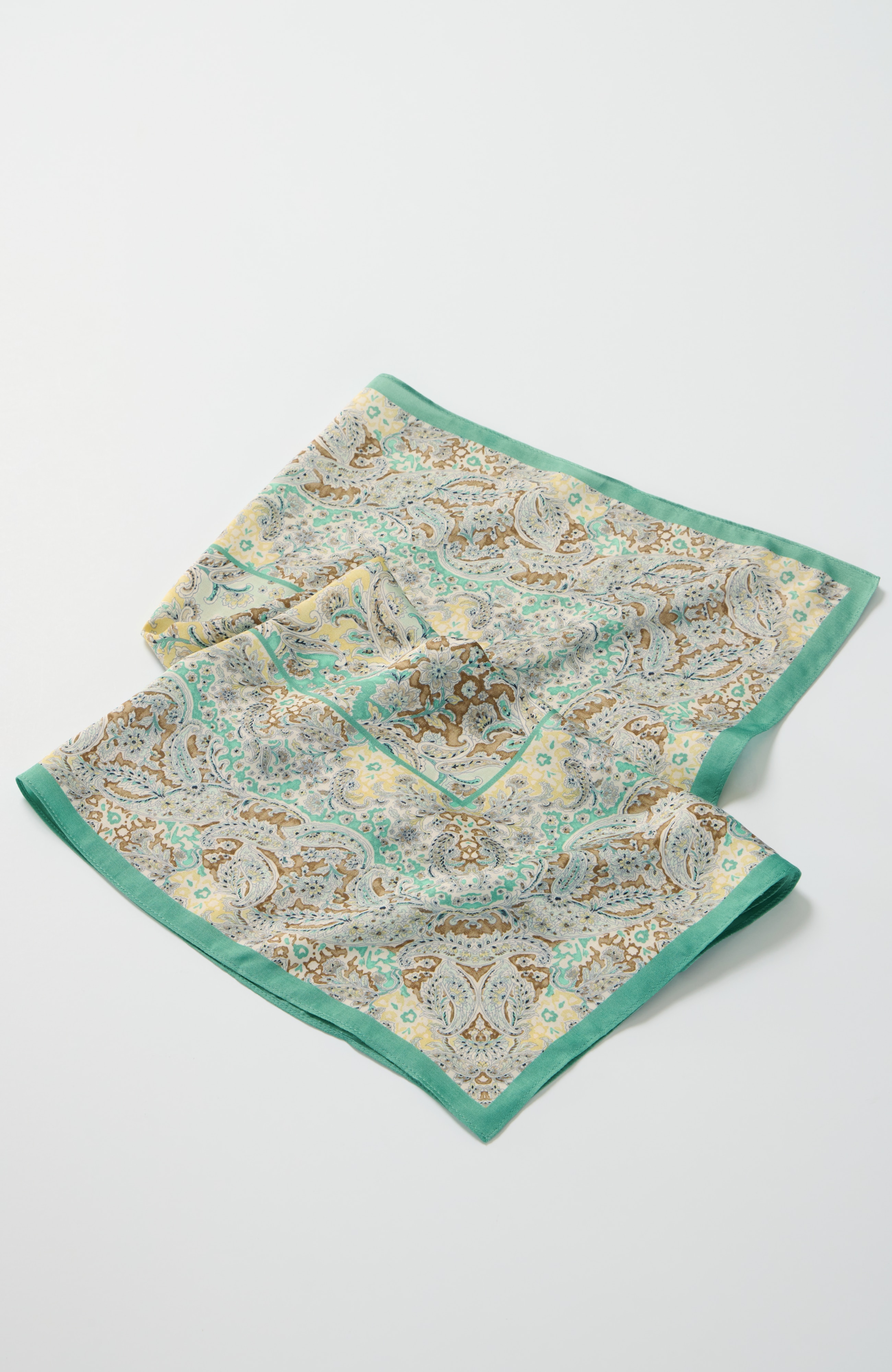 paisley-printed square scarf