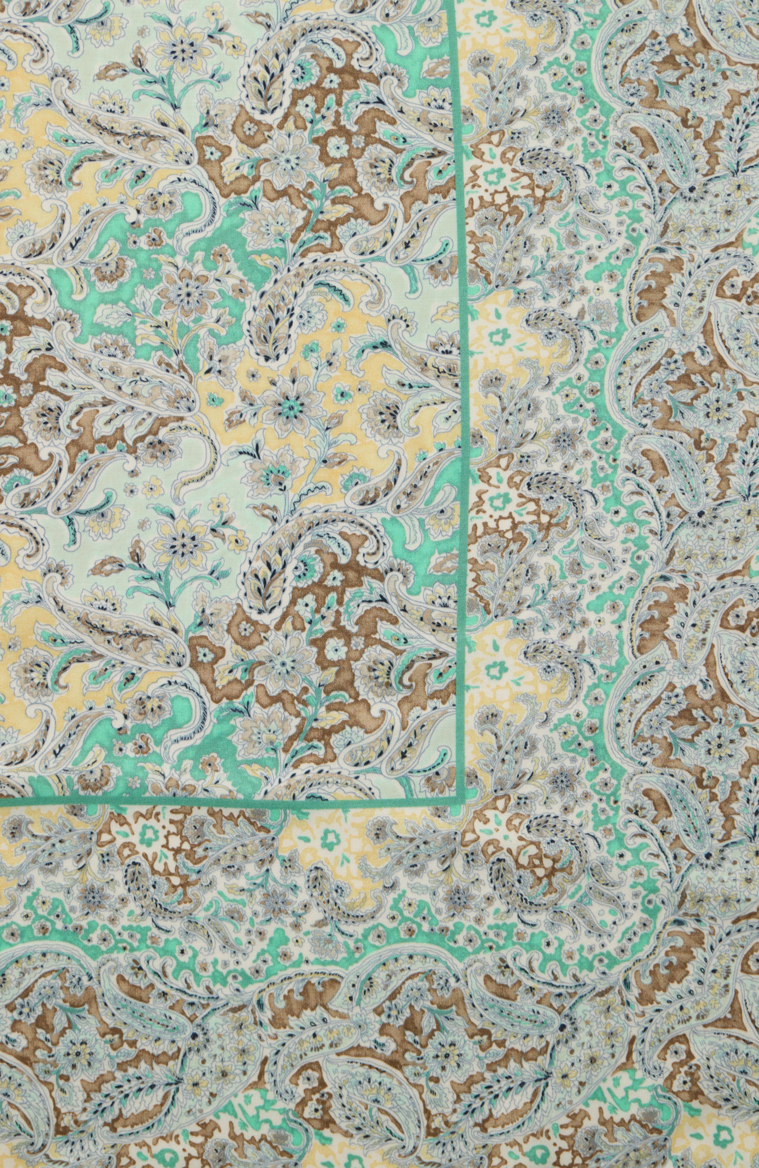 paisley-printed square scarf