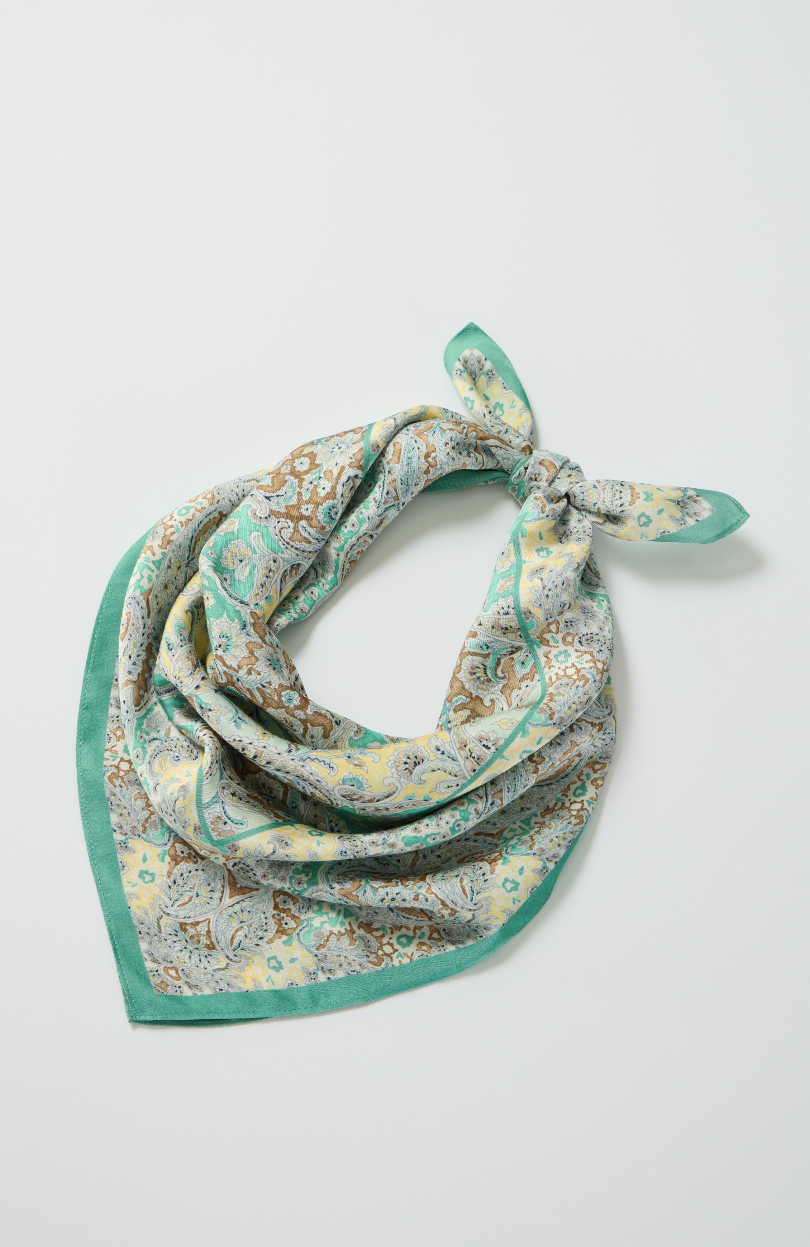 paisley-printed square scarf