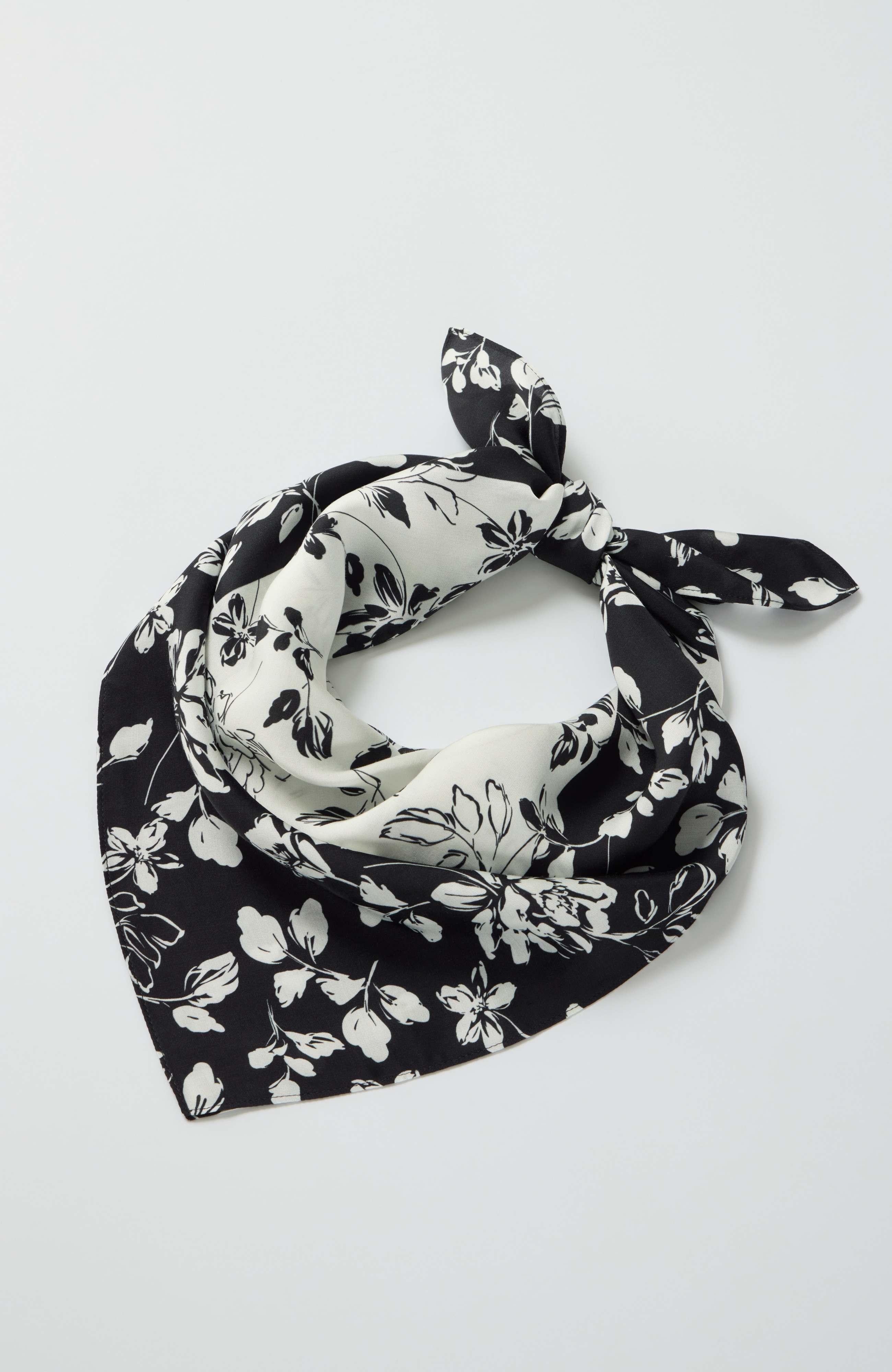floral-printed square scarf