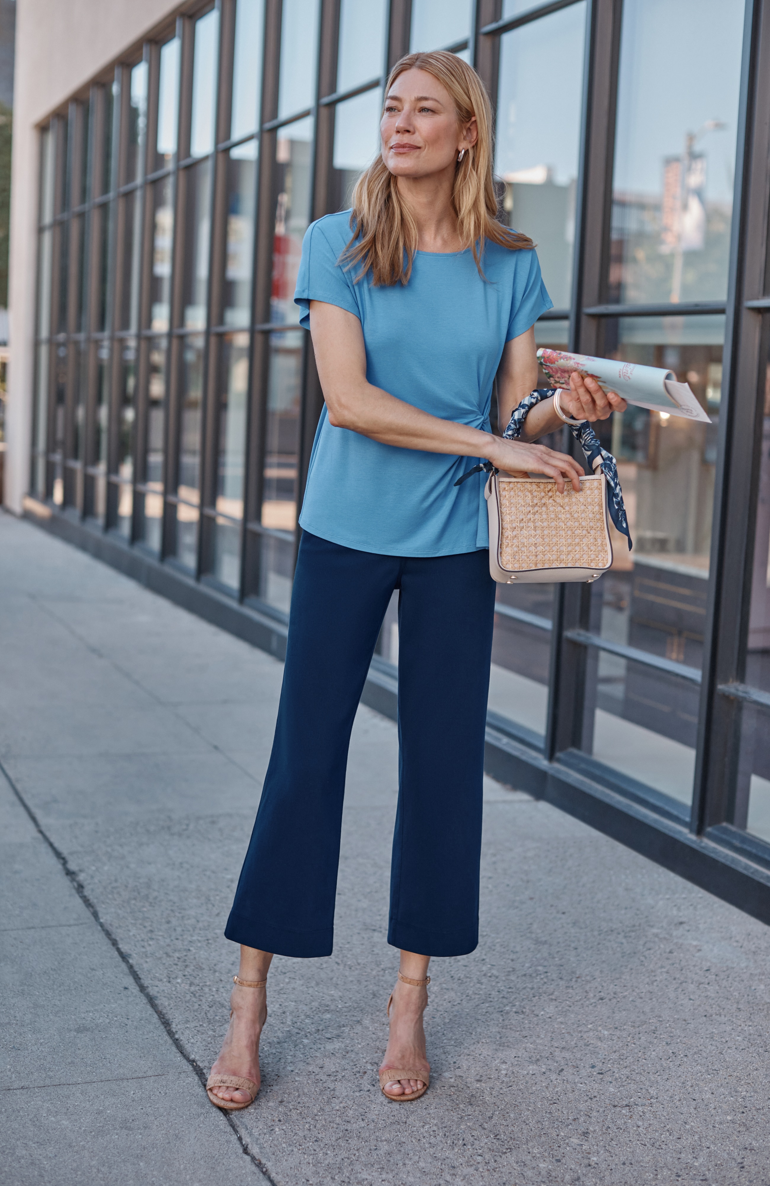 wearever smooth-fit cropped knit jeans