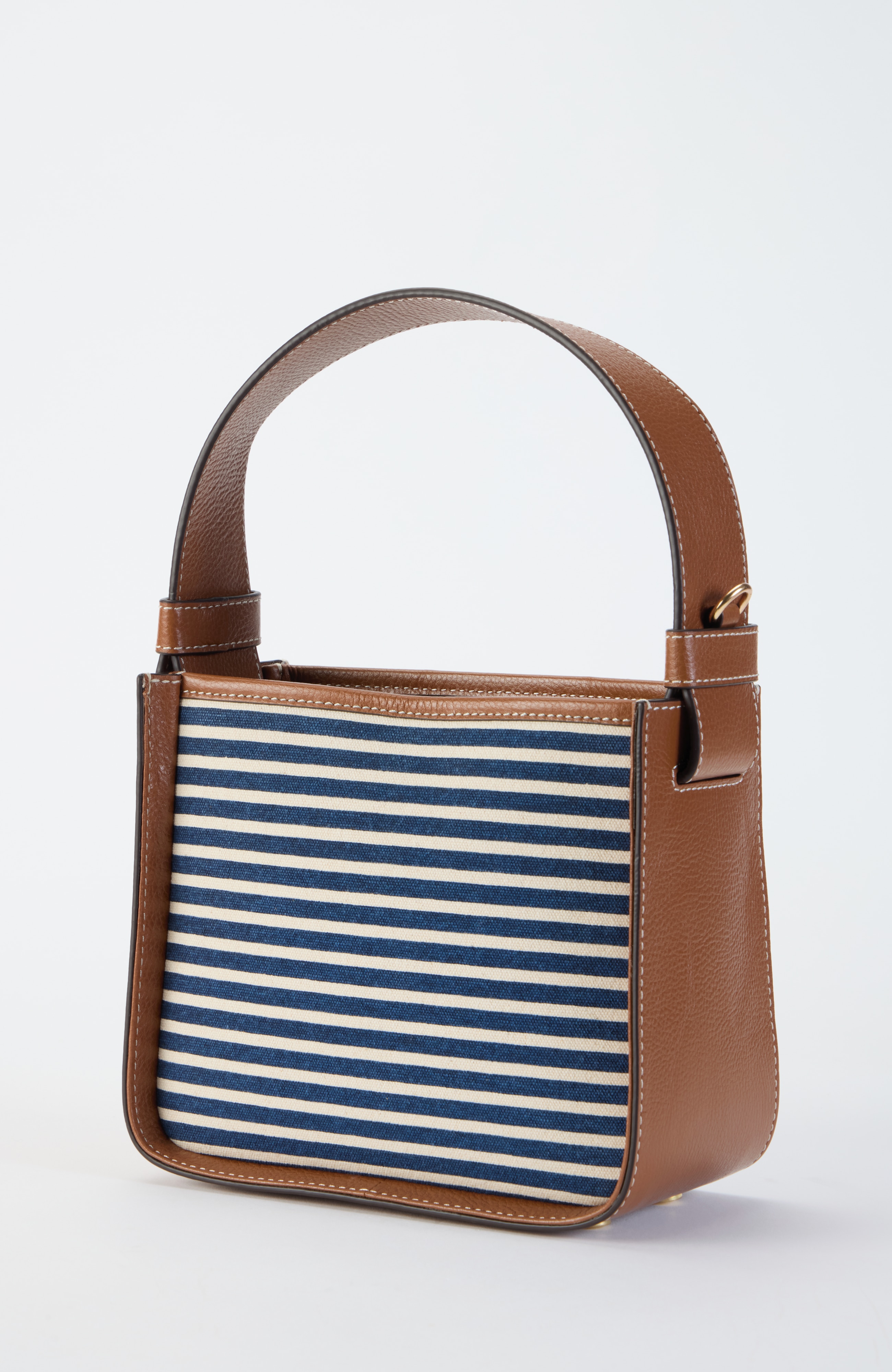 striped canvas mini bag