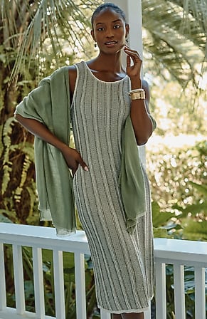 Image for Textured Bi-Color Sweater Dress