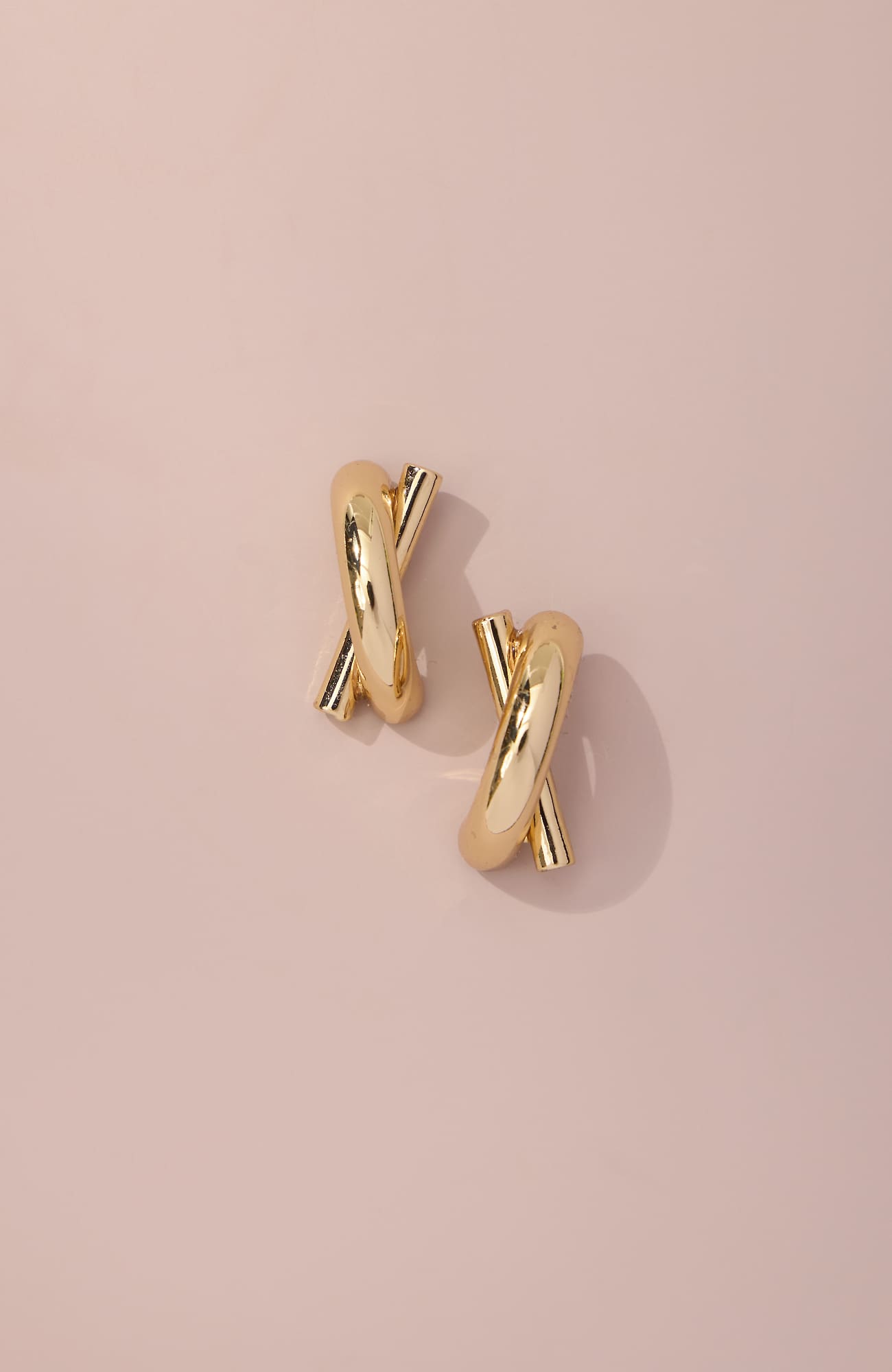 Jjill Goldtone Crossover Earrings