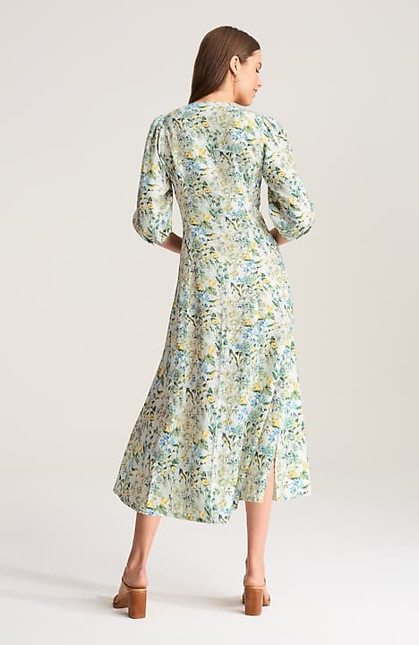 Linen A-Line Maxi Dress