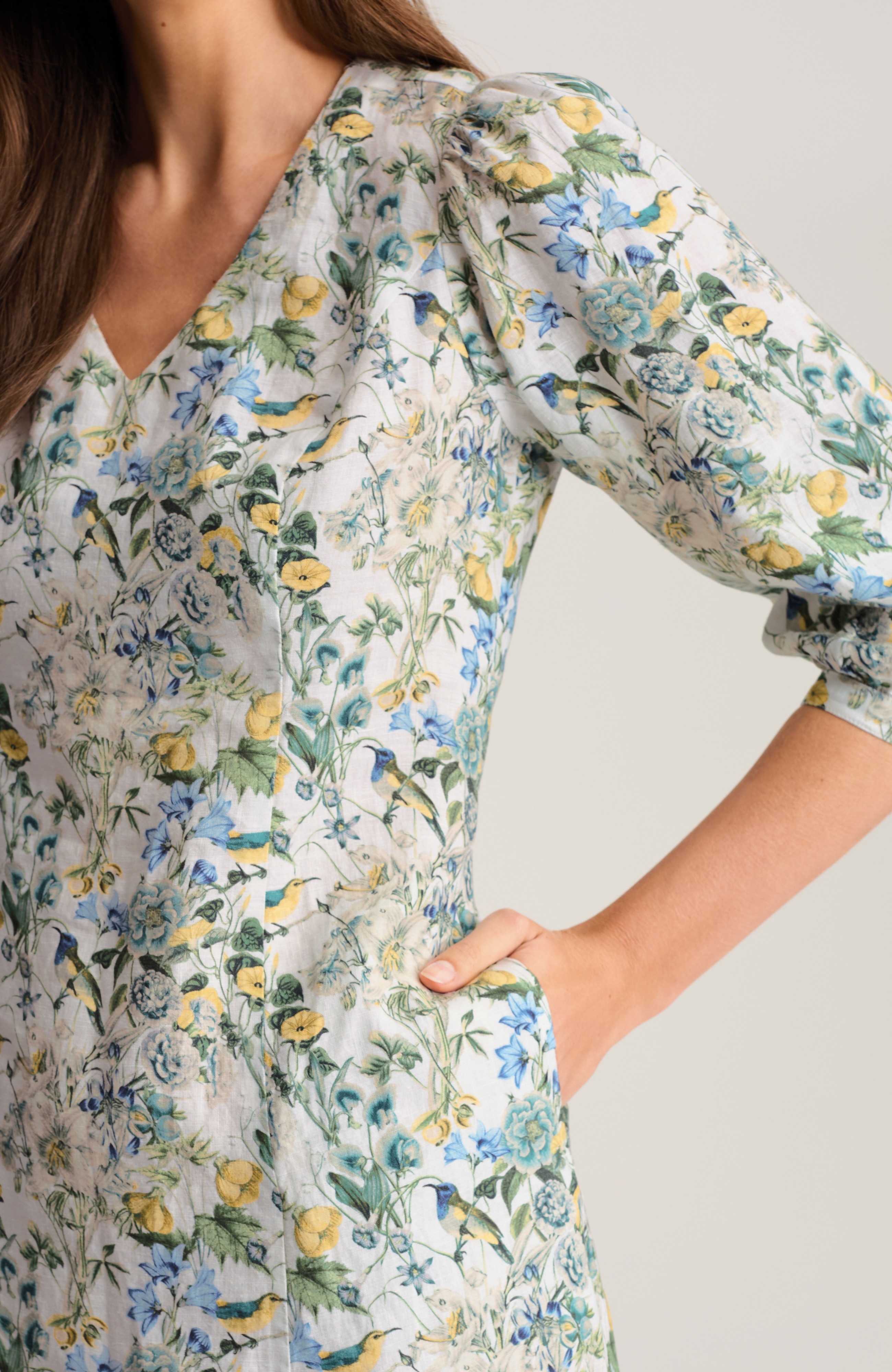 linen a-line maxi dress