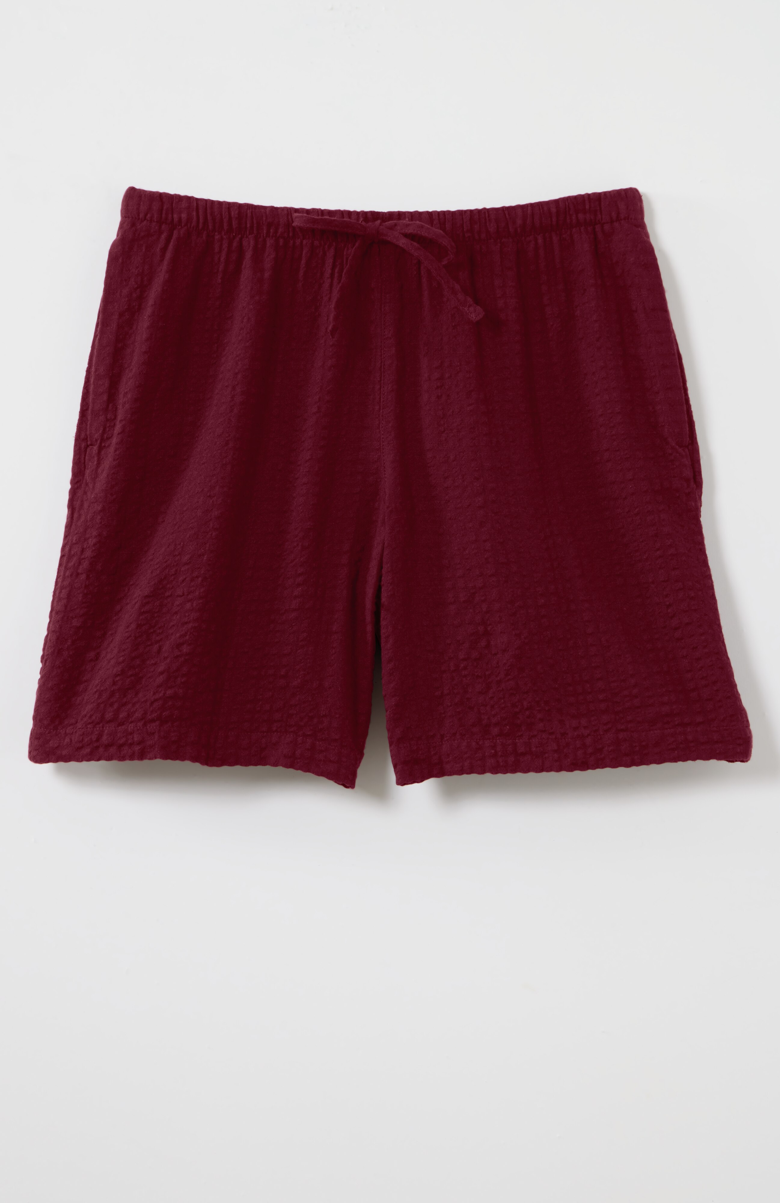 seersucker drawstring shorts