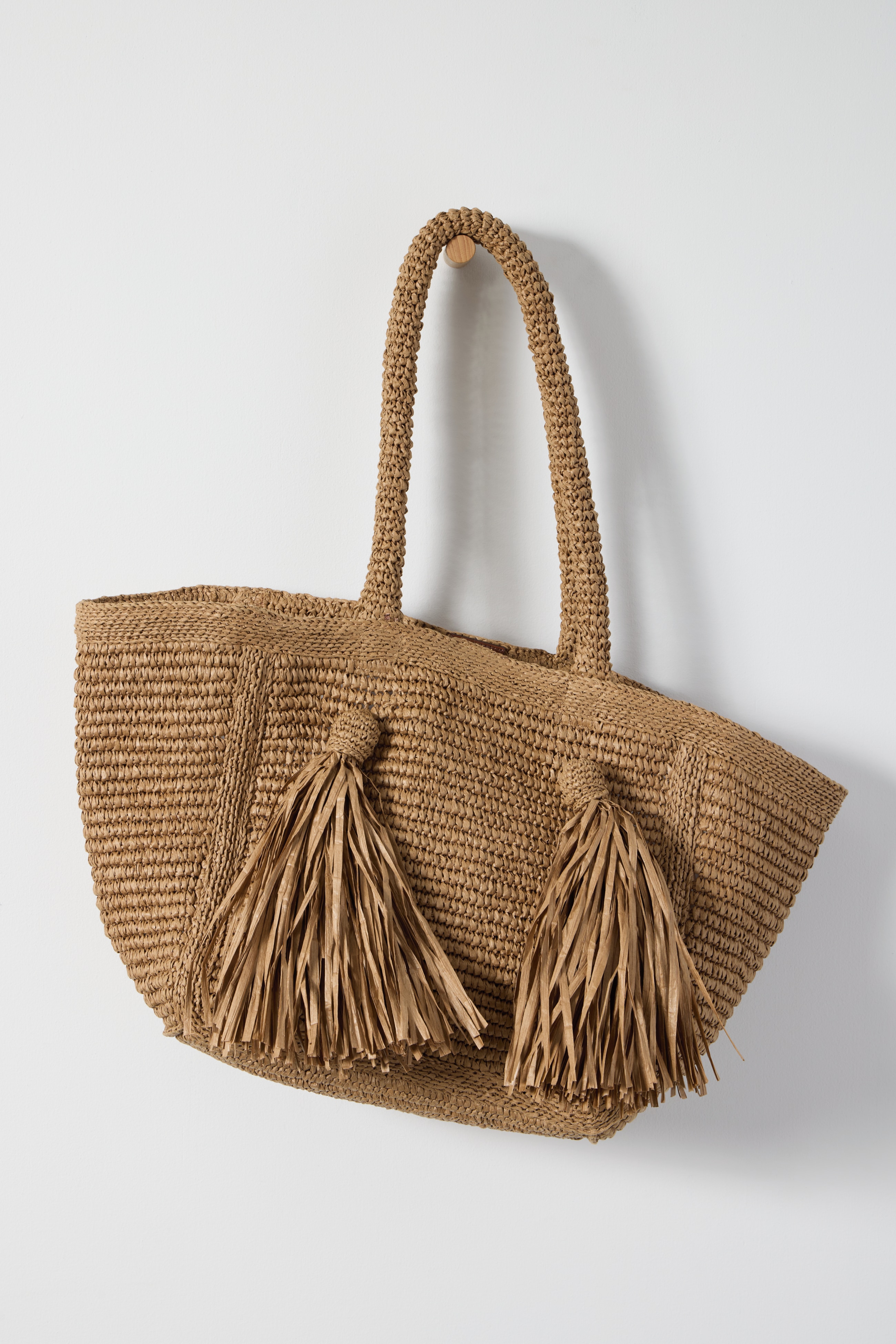 tasseled beach tote