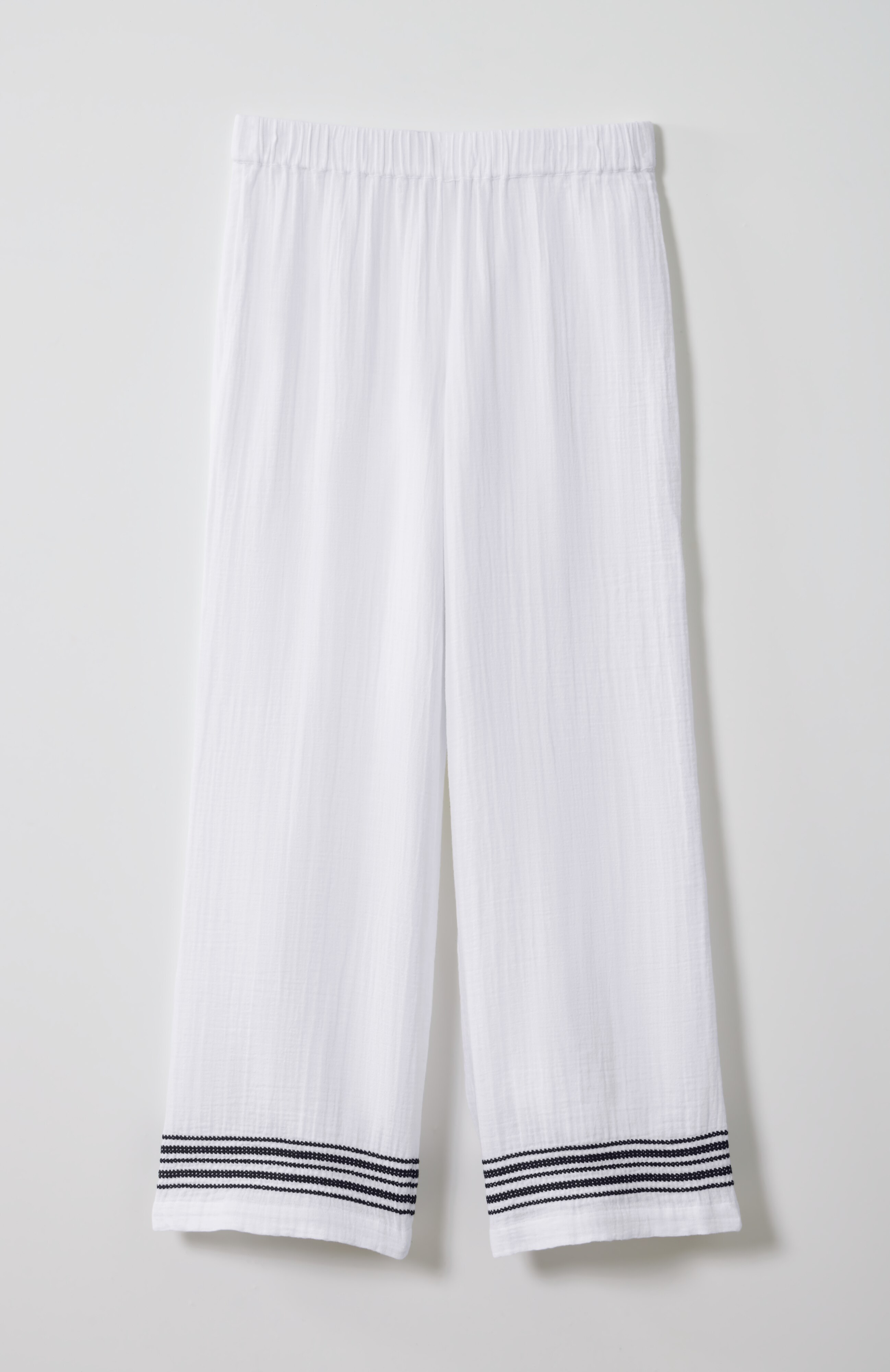 embroidered-hem pants