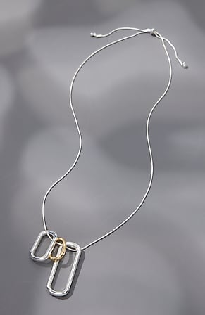 Image for Mixed-Metal Geometric Necklace
