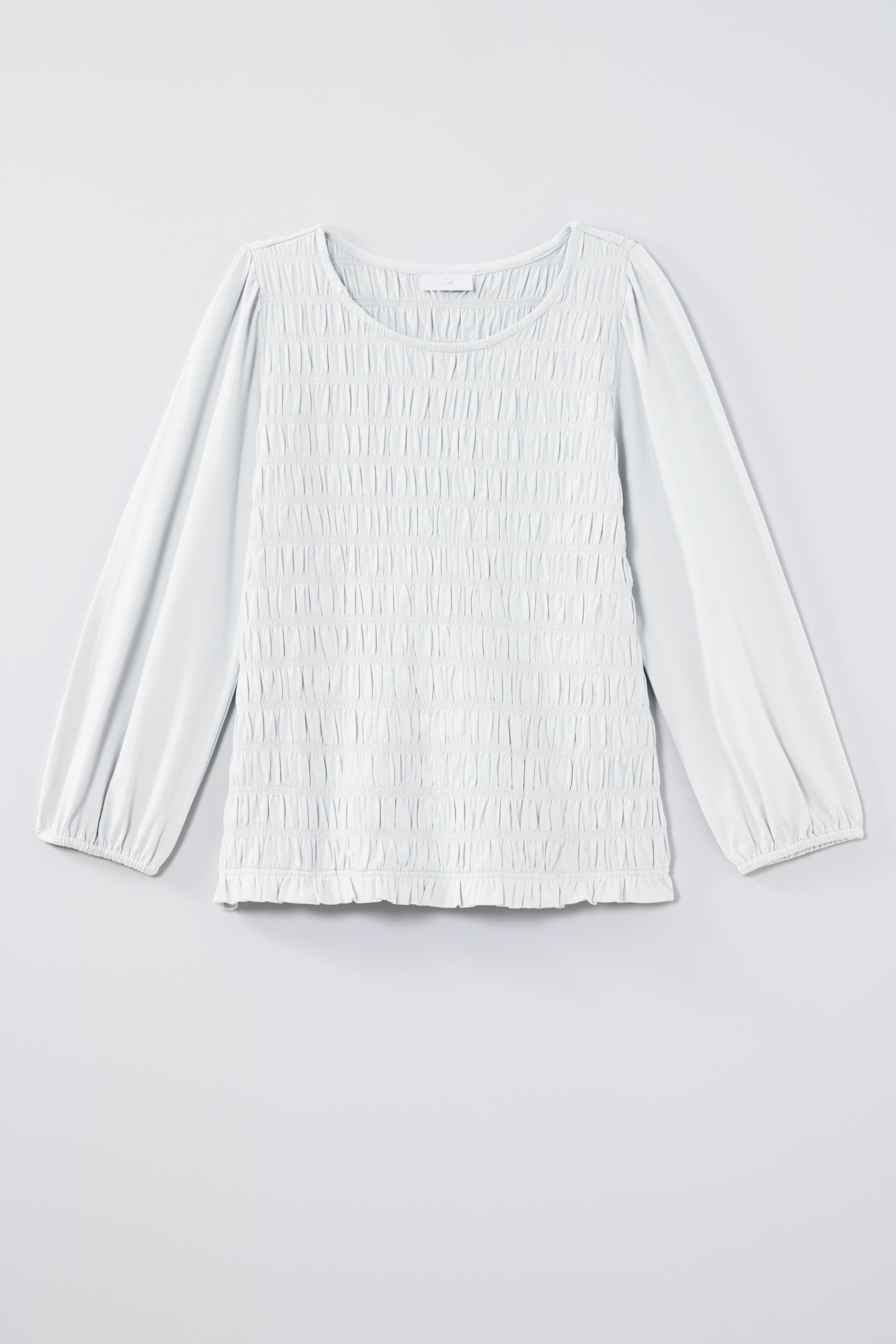 SMOCKED 3/4-SLEEVE TOP | JJill