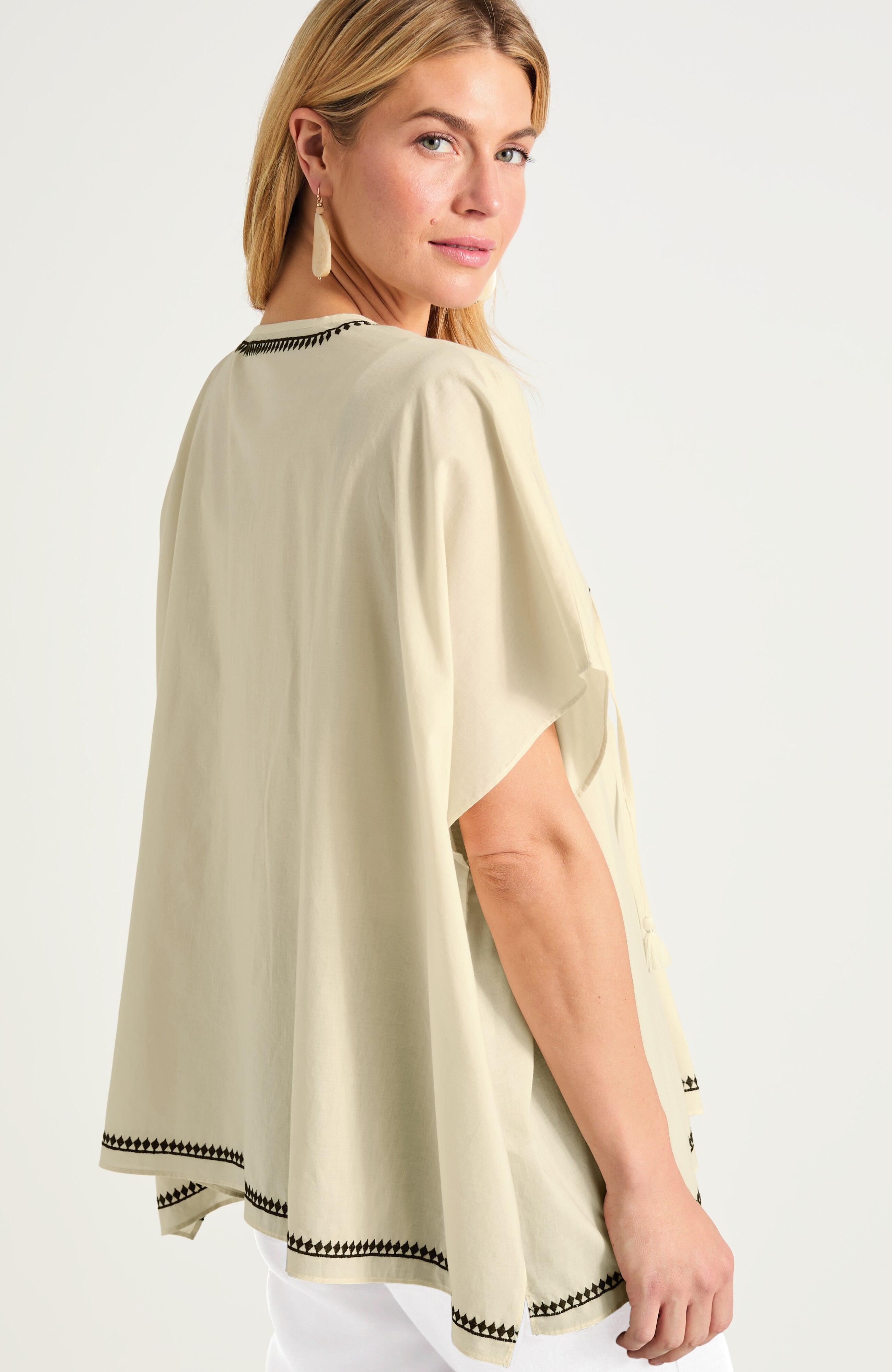 embroidered beach poncho