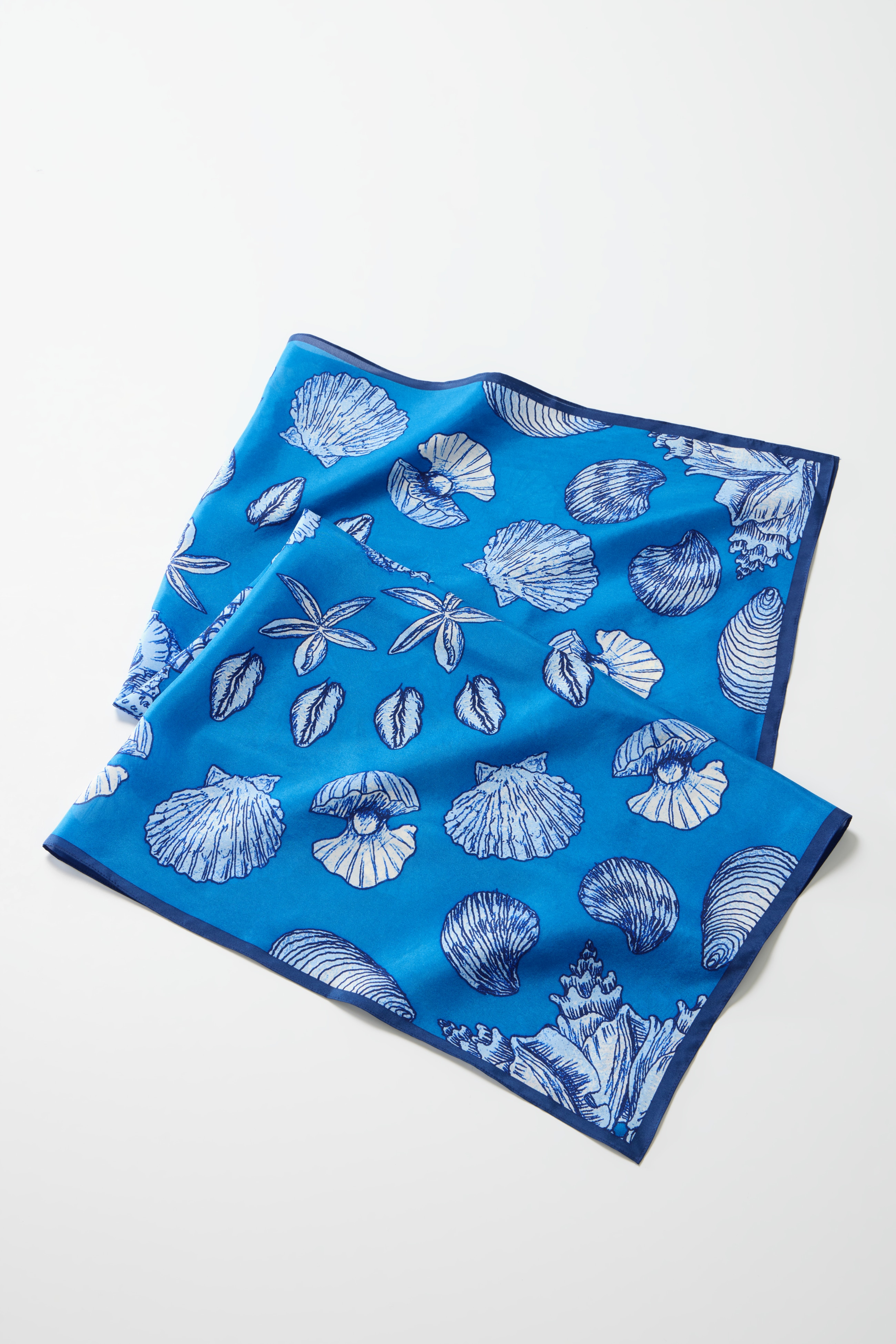 seashell silk square scarf
