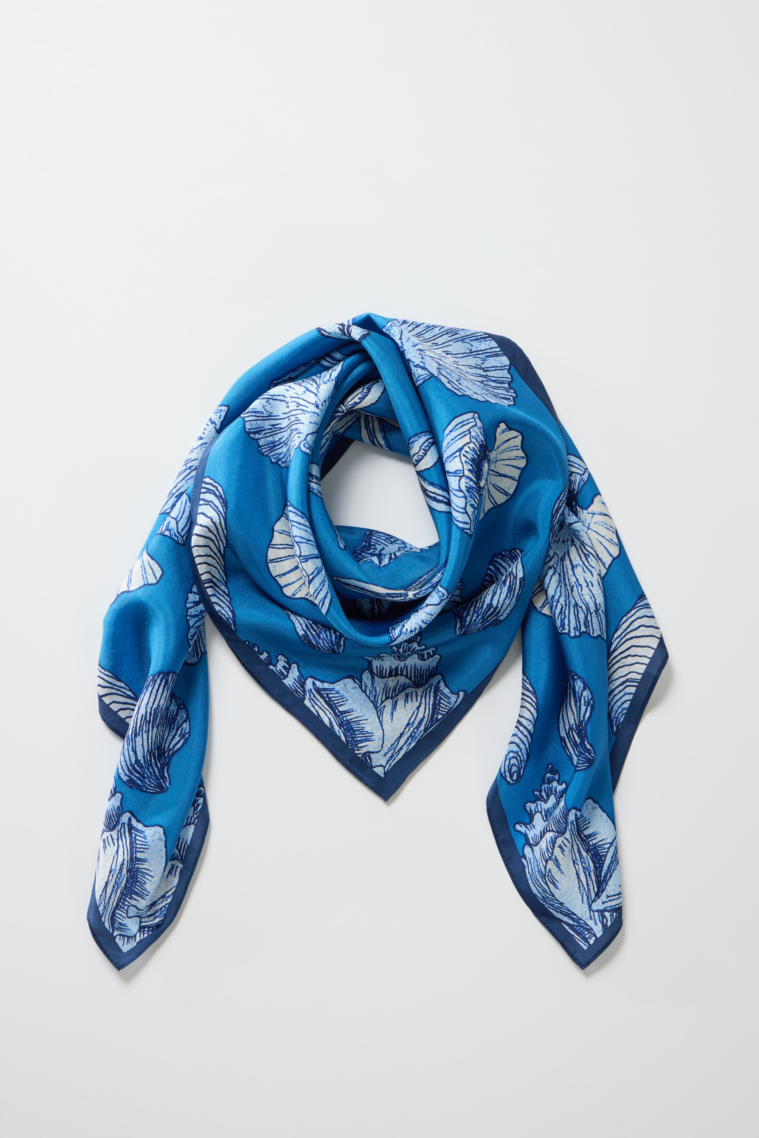 seashell silk square scarf