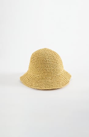 Image for Textured Straw Bucket Hat