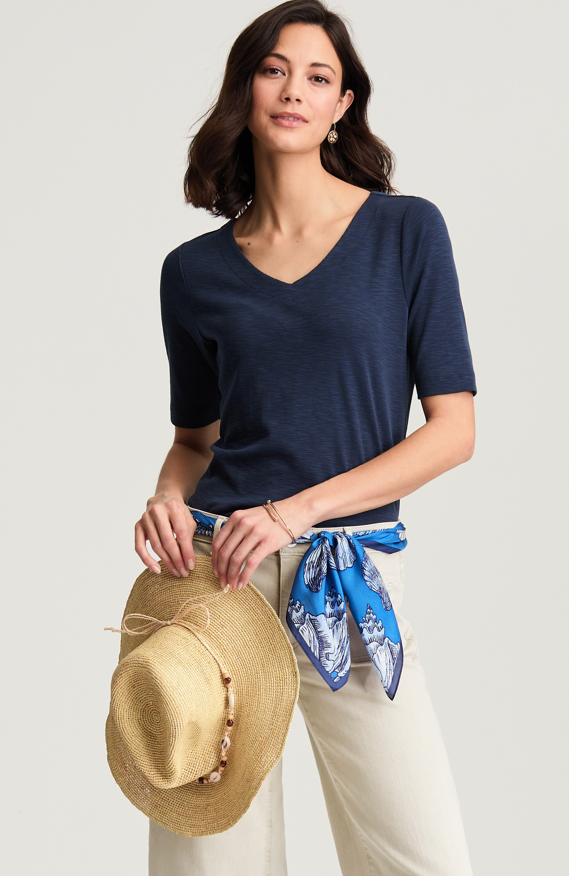 shell-trimmed raffia fedora