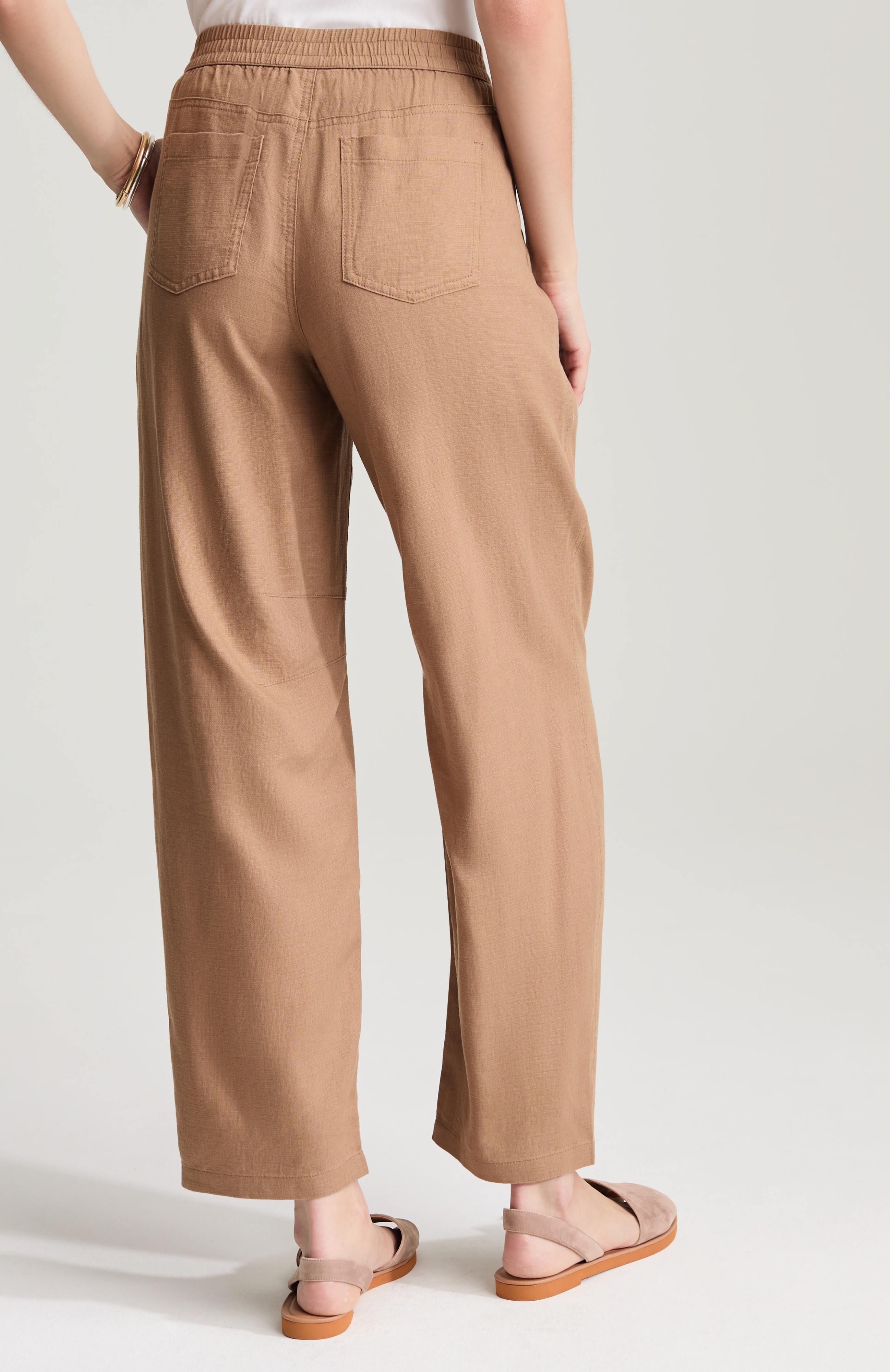 Pure Jill Linen-Blend Barrel Pants | JJill