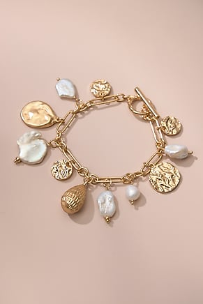 Image for Cultured Freshwater Pearl Charm Bracelet