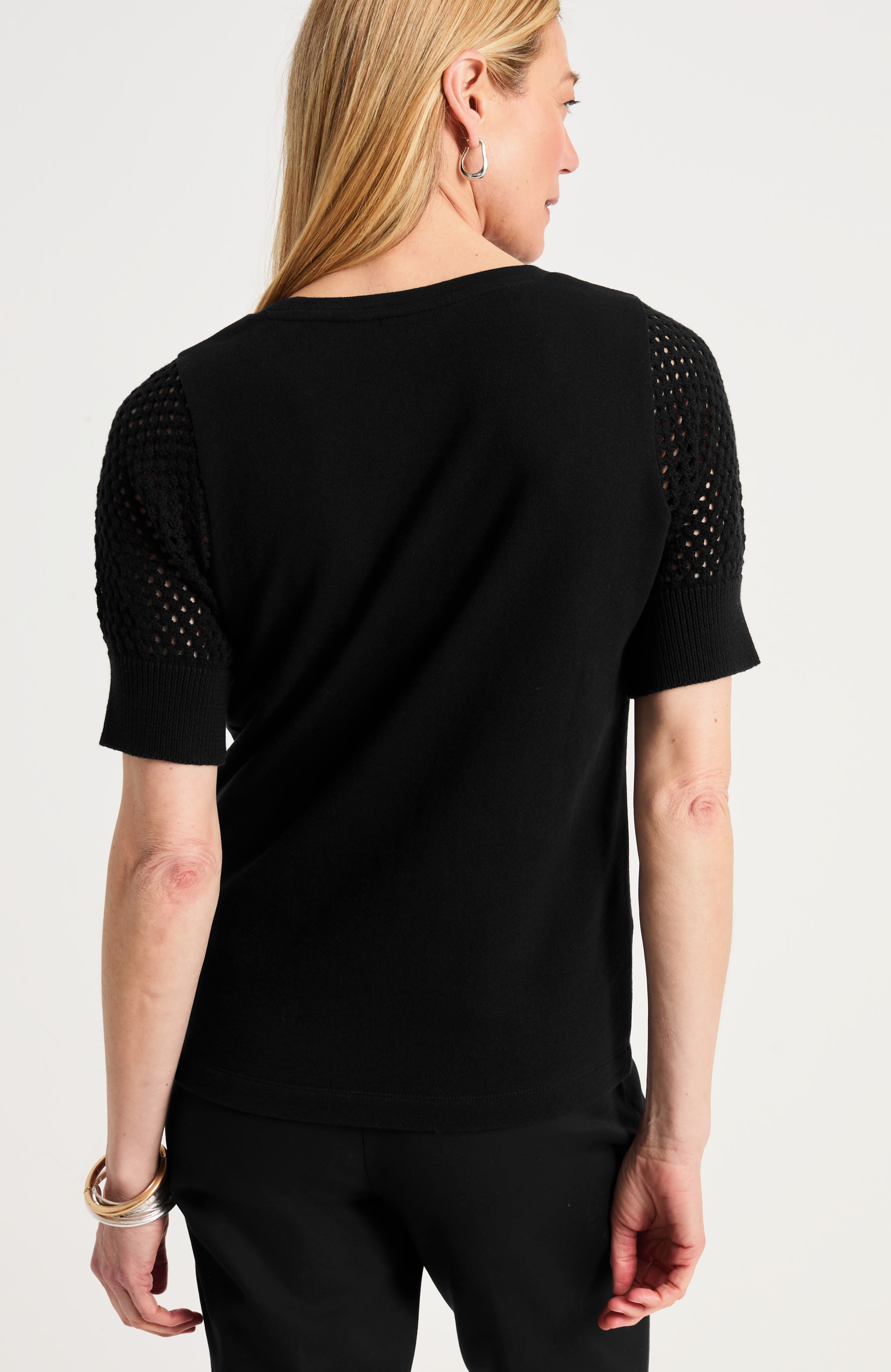 Knit Sweater-Sleeve Top