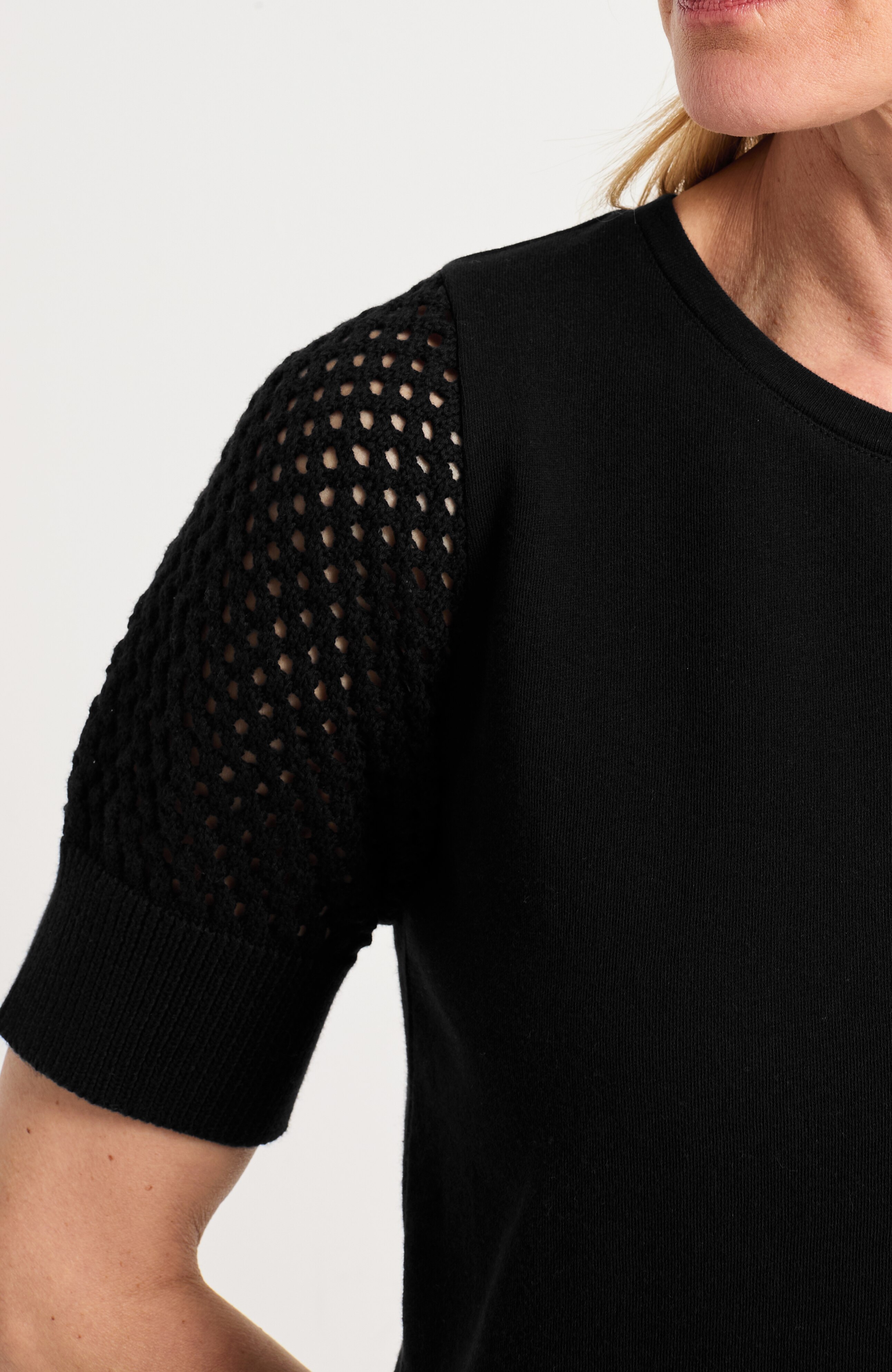 Knit Sweater-Sleeve Top