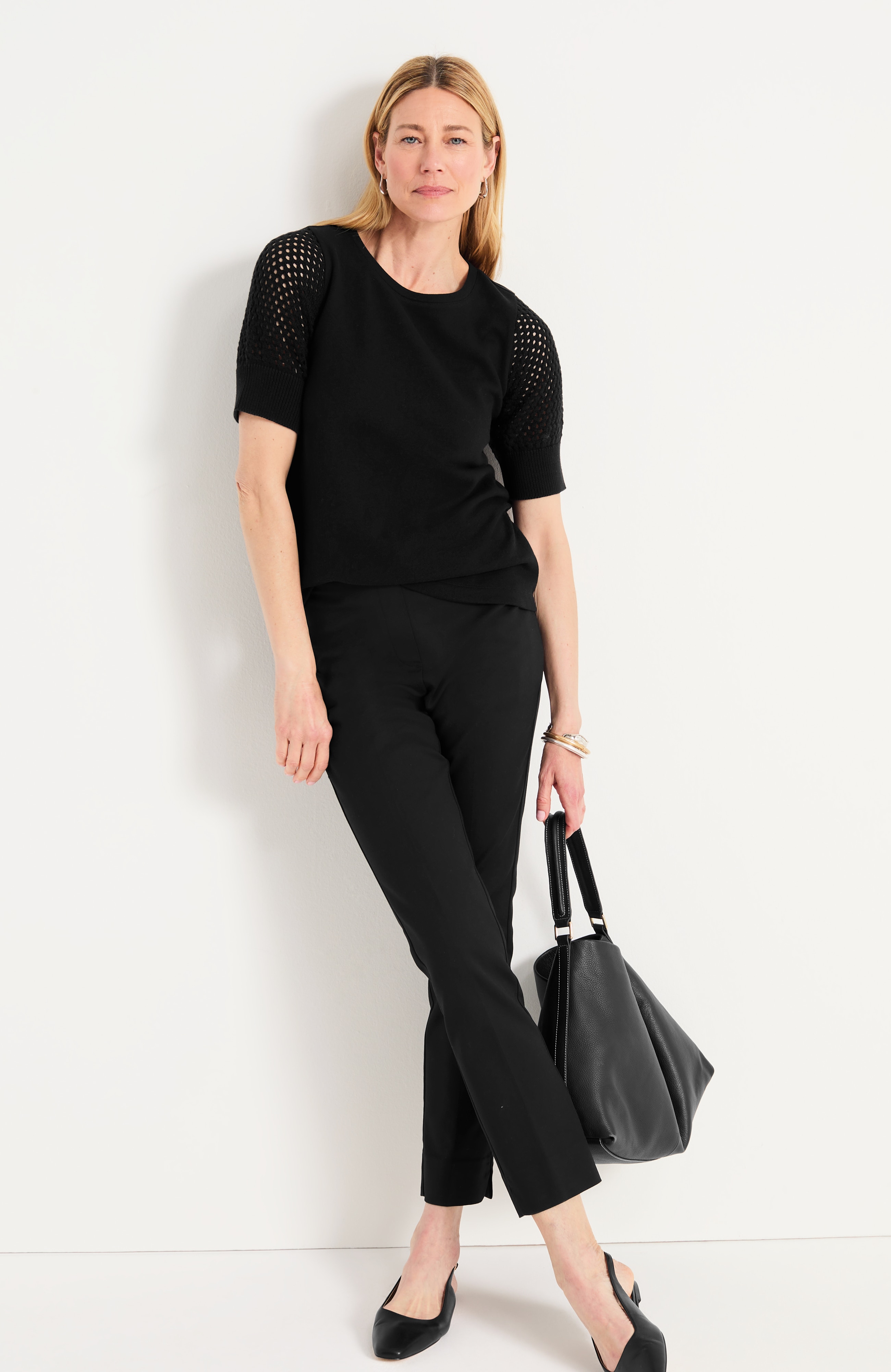 Knit Sweater-Sleeve Top