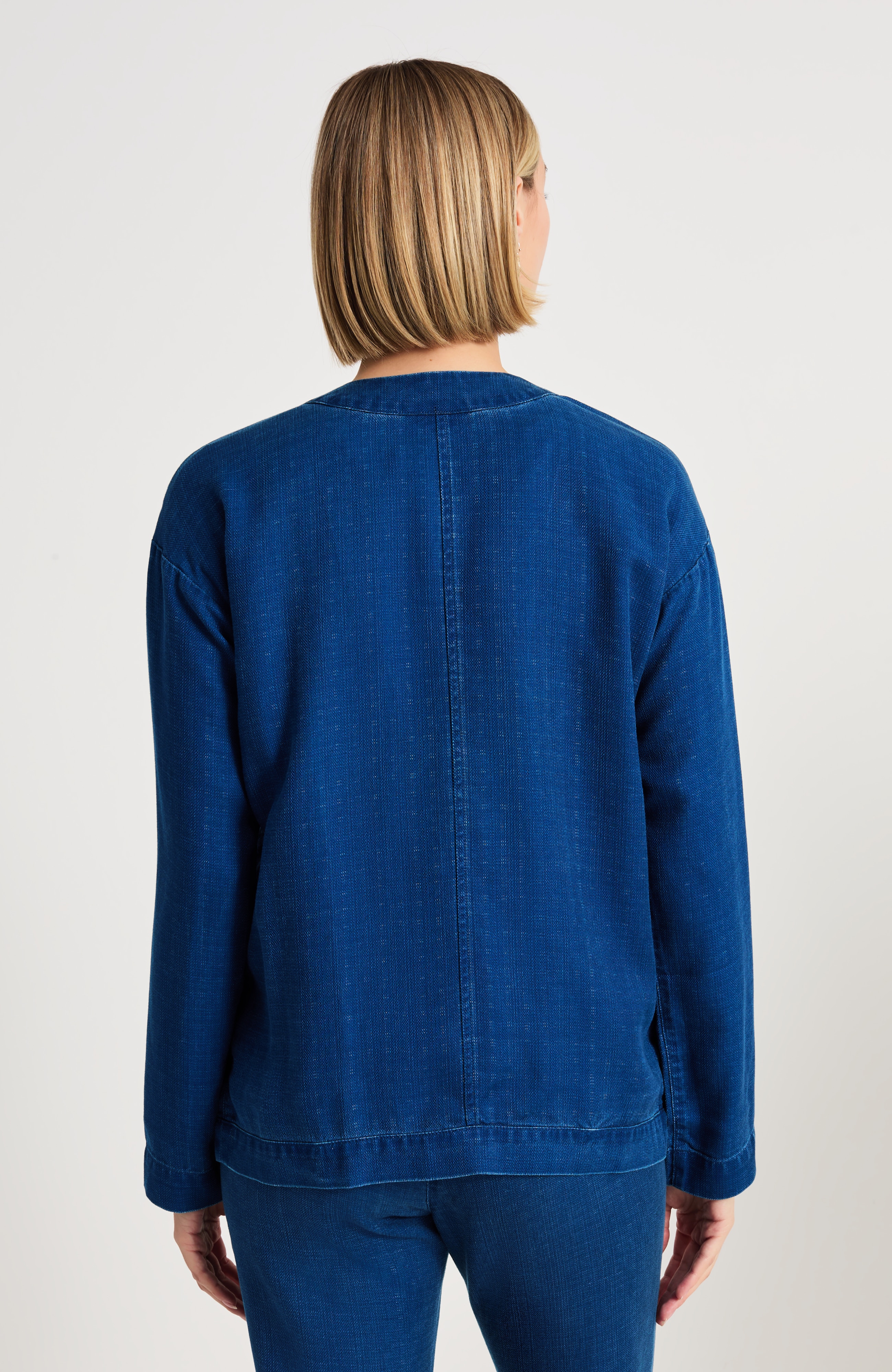 Pure Jill Indigo Dobby Jacket