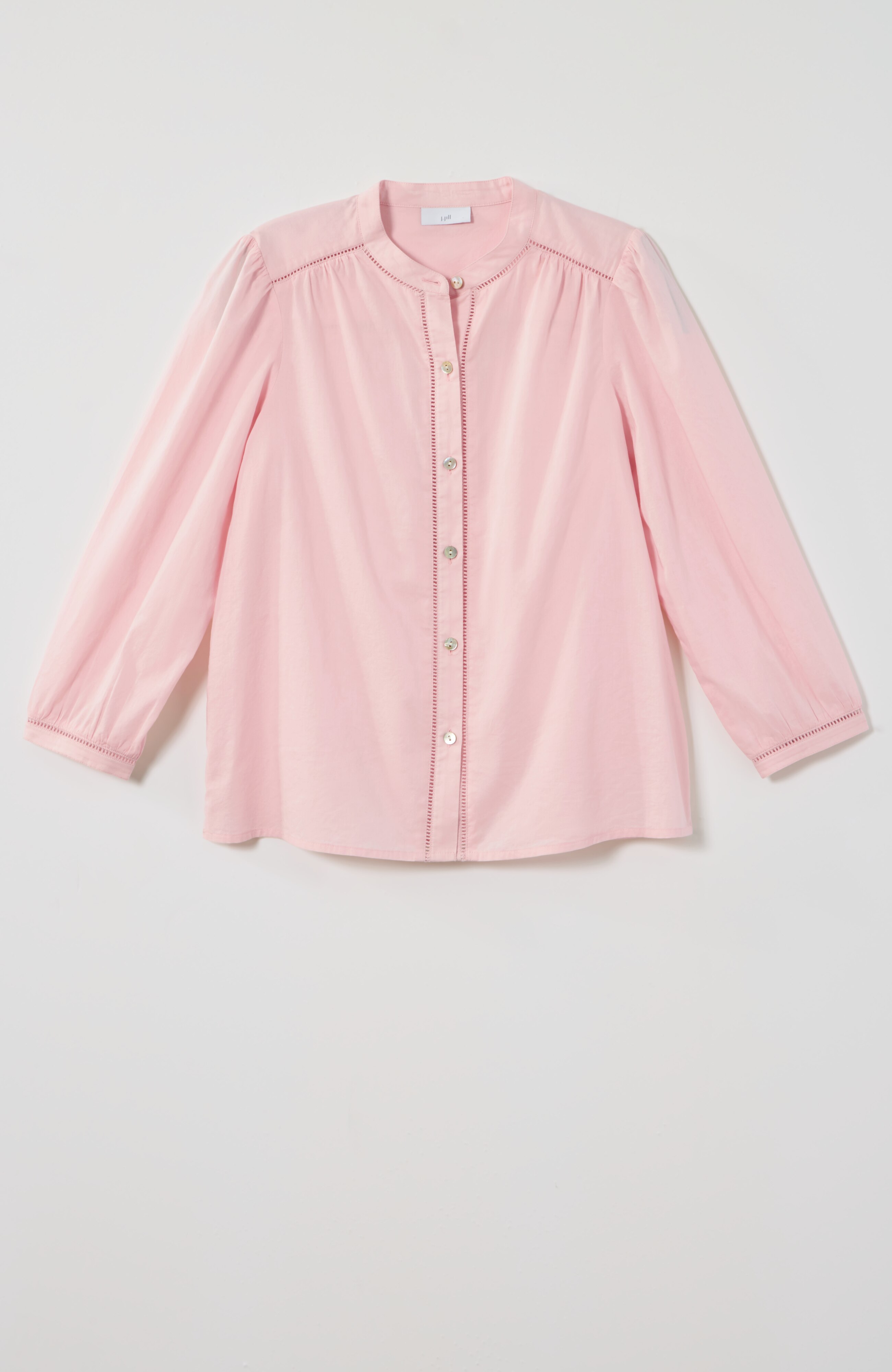 Trimmed-Detail Shirred Top | JJill