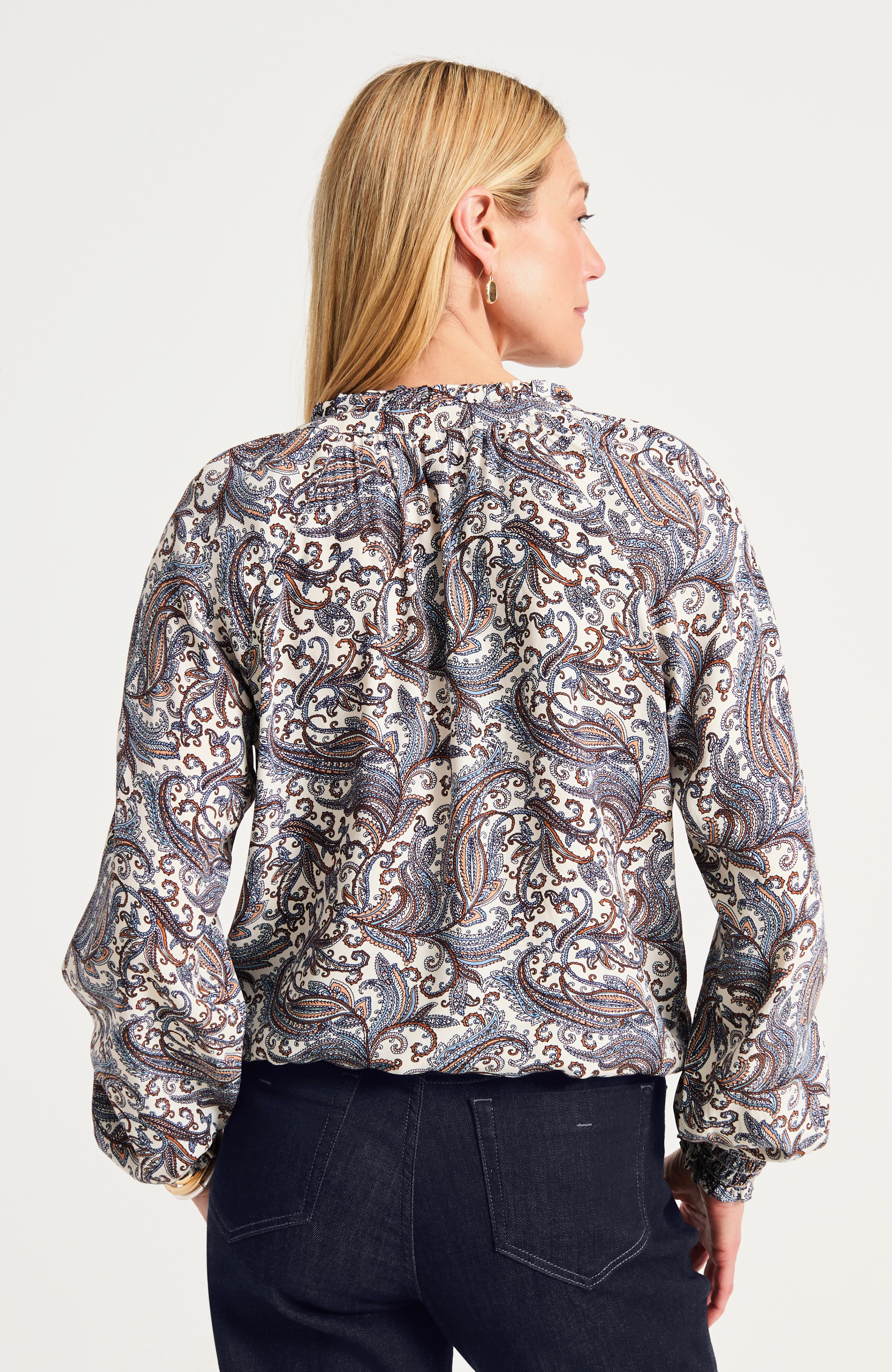 Printed Elastic-Hem Top