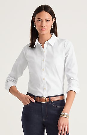 Image for Refined Button-Front Shirt