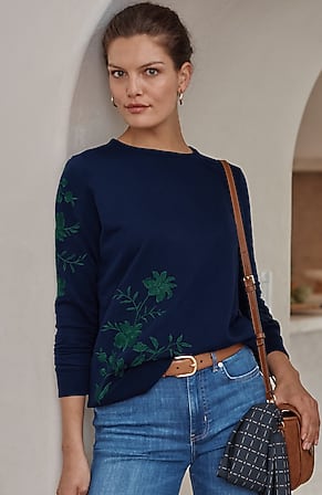 Image for Embroidered Pullover Sweatshirt